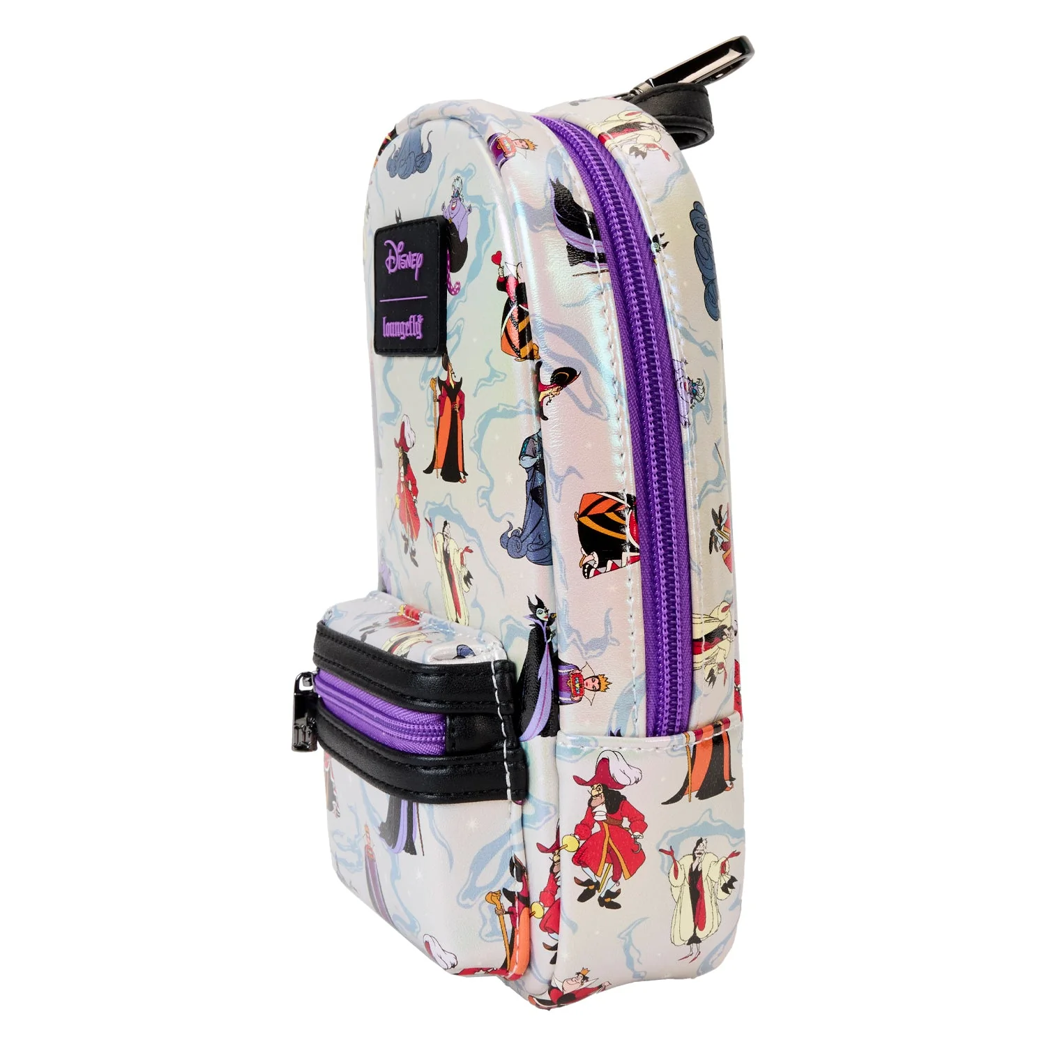 Loungefly x Disney Villains Iridescent Mini Backpack Pencil Case - Image 2