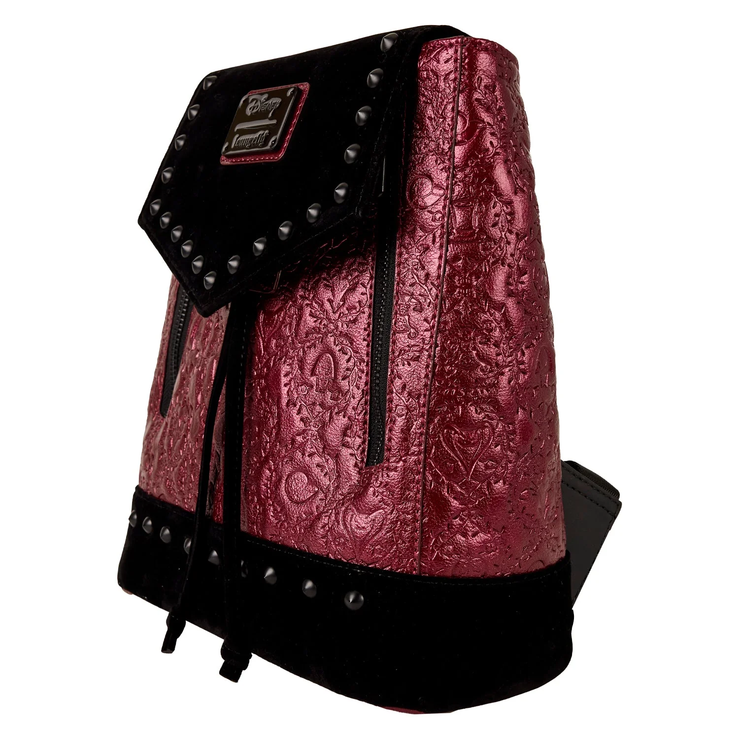 Loungefly x Disney Villains Studded Velvet Mini Backpack - Image 3