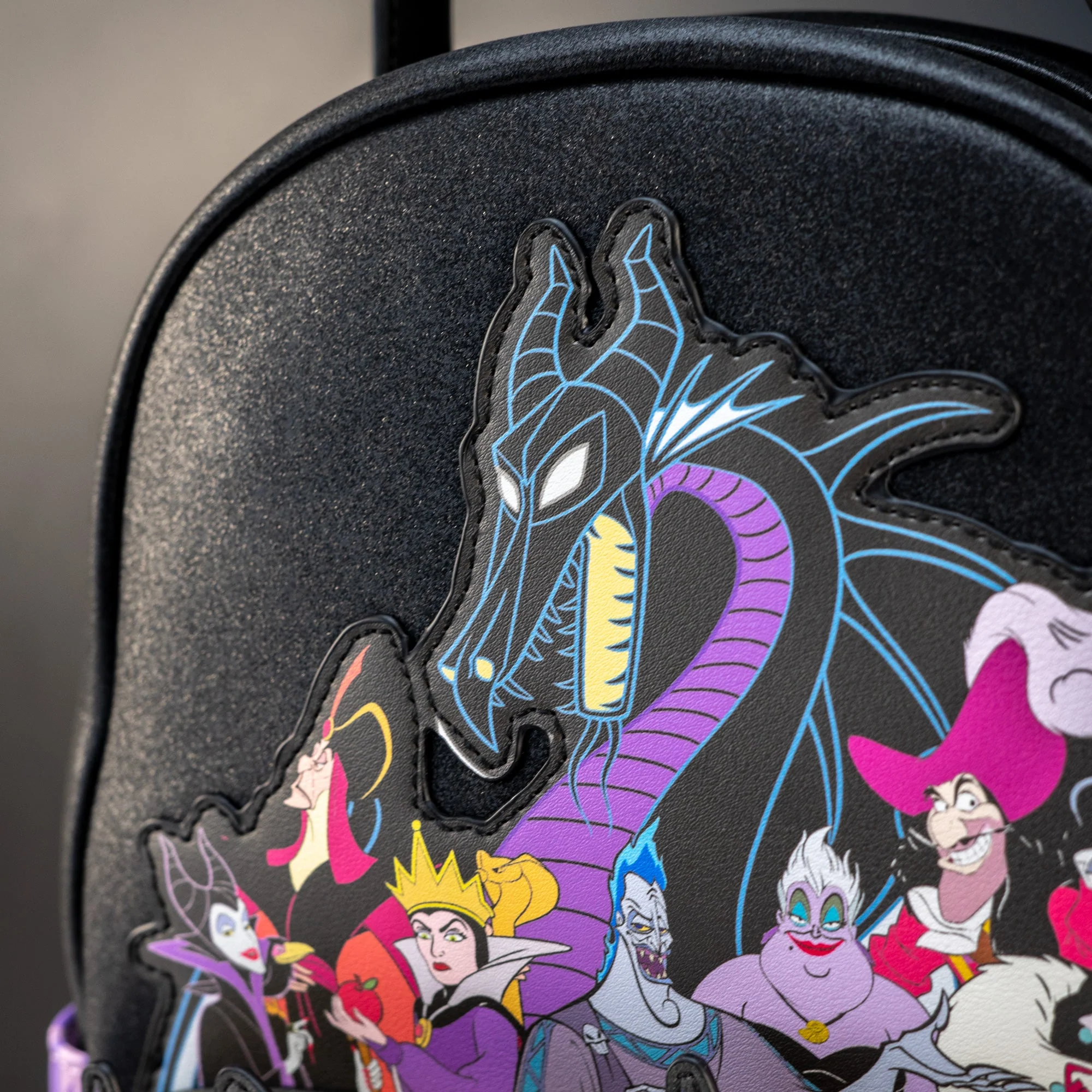 Loungefly x Disney Villains Purple Flame Mini Backpack - Image 3