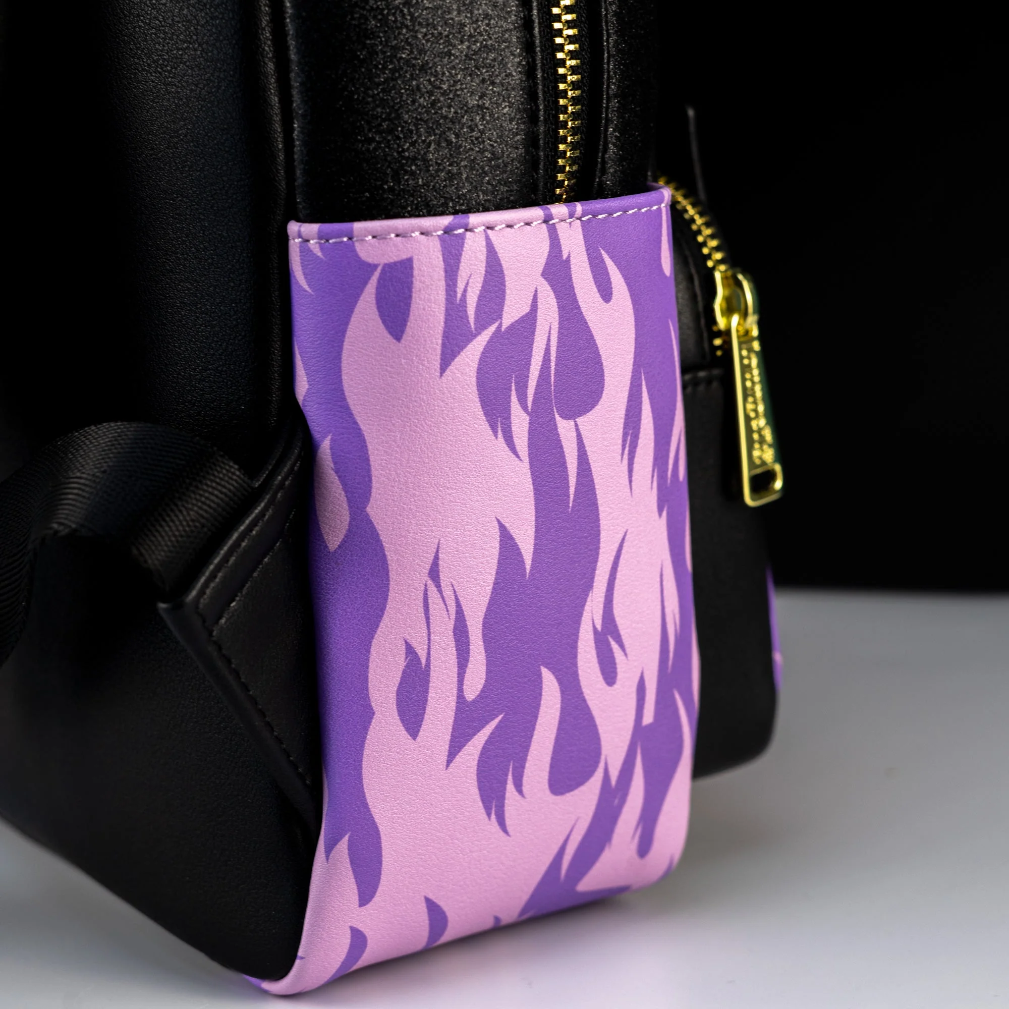 Loungefly x Disney Villains Purple Flame Mini Backpack - Image 5
