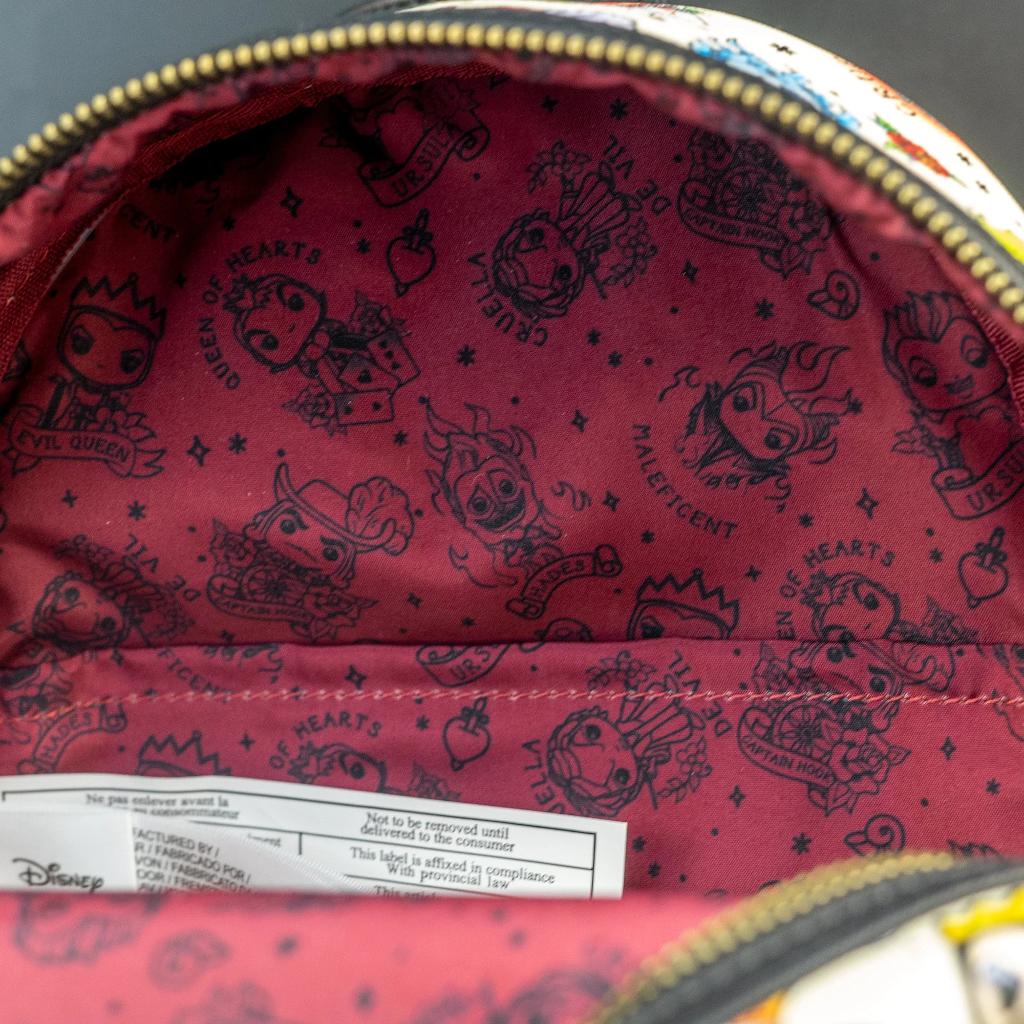 Loungefly x Disney Villains Pop Tattoo All Over Print Mini Backpack - Image 4