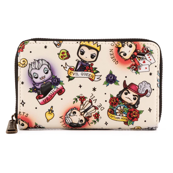 Loungefly x Disney Villains Tattoo All Over Print Purse - Image 3