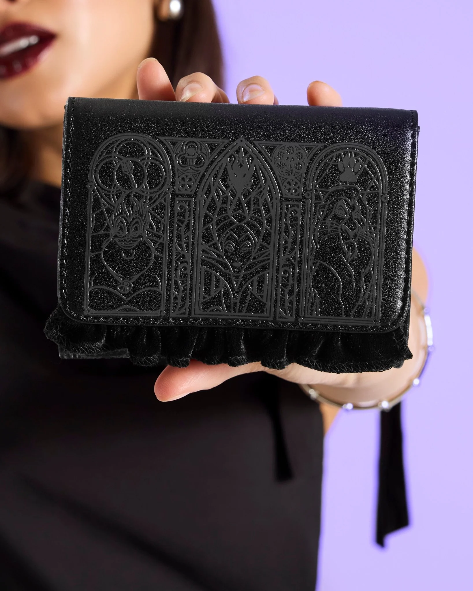Loungefly x Disney Villains Stained Glass Tri-Fold Wallet - Image 2