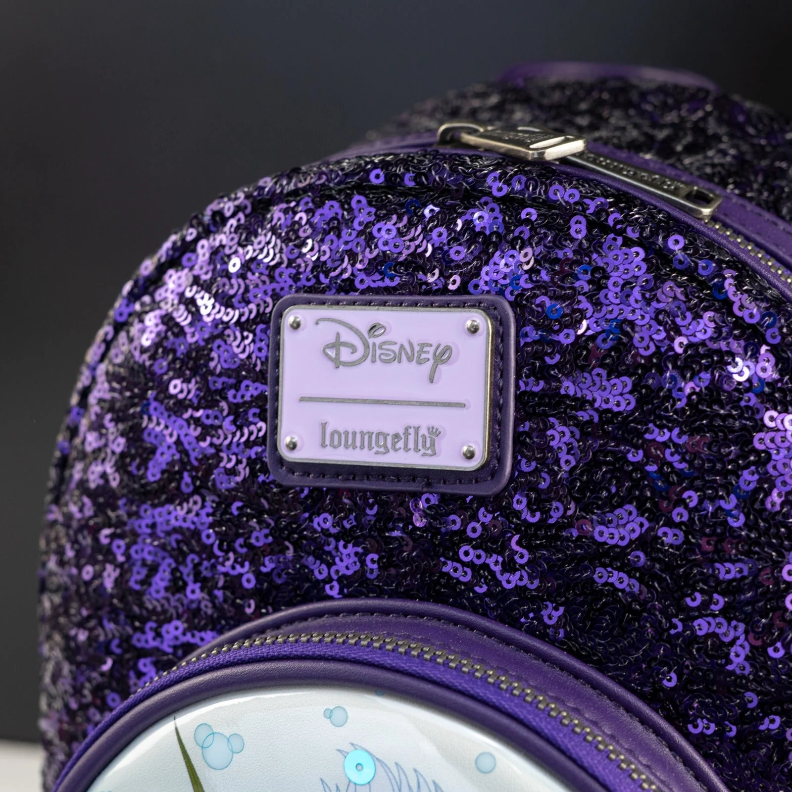 Loungefly x Disney Villains Ursula Sequin Globe Mini Backpack - Image 2