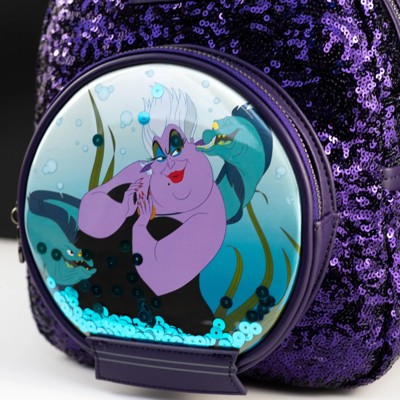 Loungefly x Disney Villains Ursula Sequin Globe Mini Backpack - Image 5