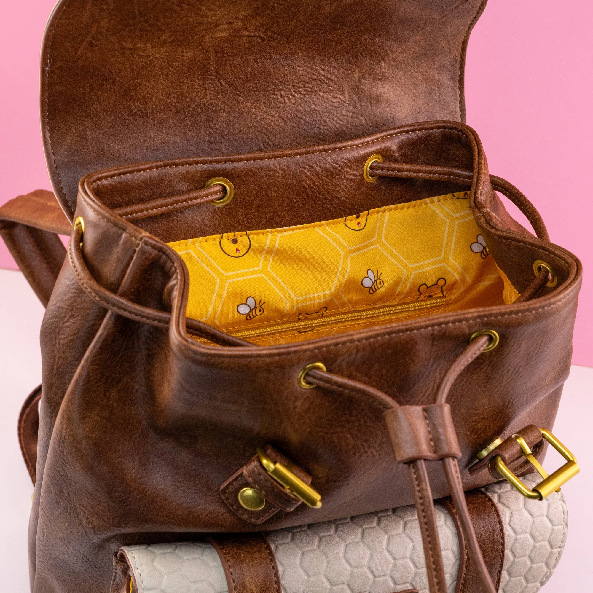 Loungefly x Disney Winnie the Pooh Honeycomb Flap Mini Backpack - Image 6
