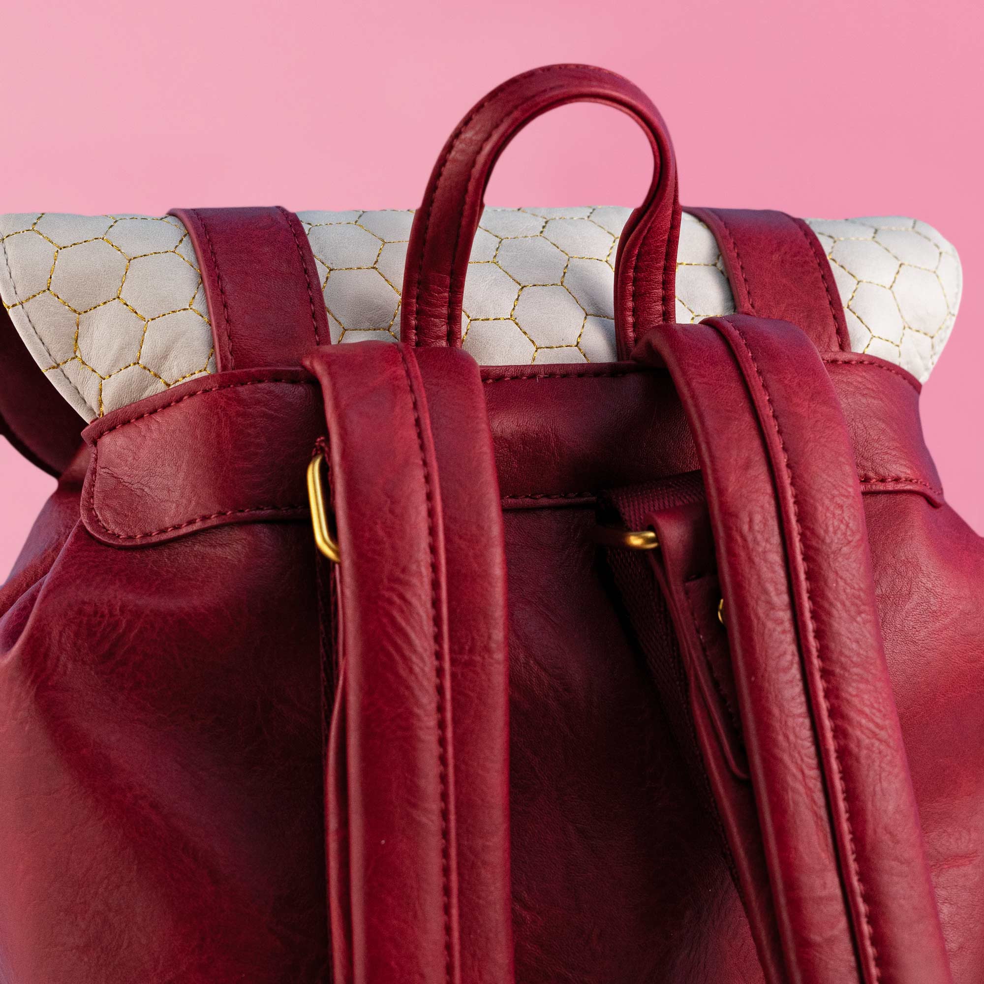 Loungefly x Disney Winnie the Pooh Minimalist Quilted Honeycomb Mini Backpack - Image 5
