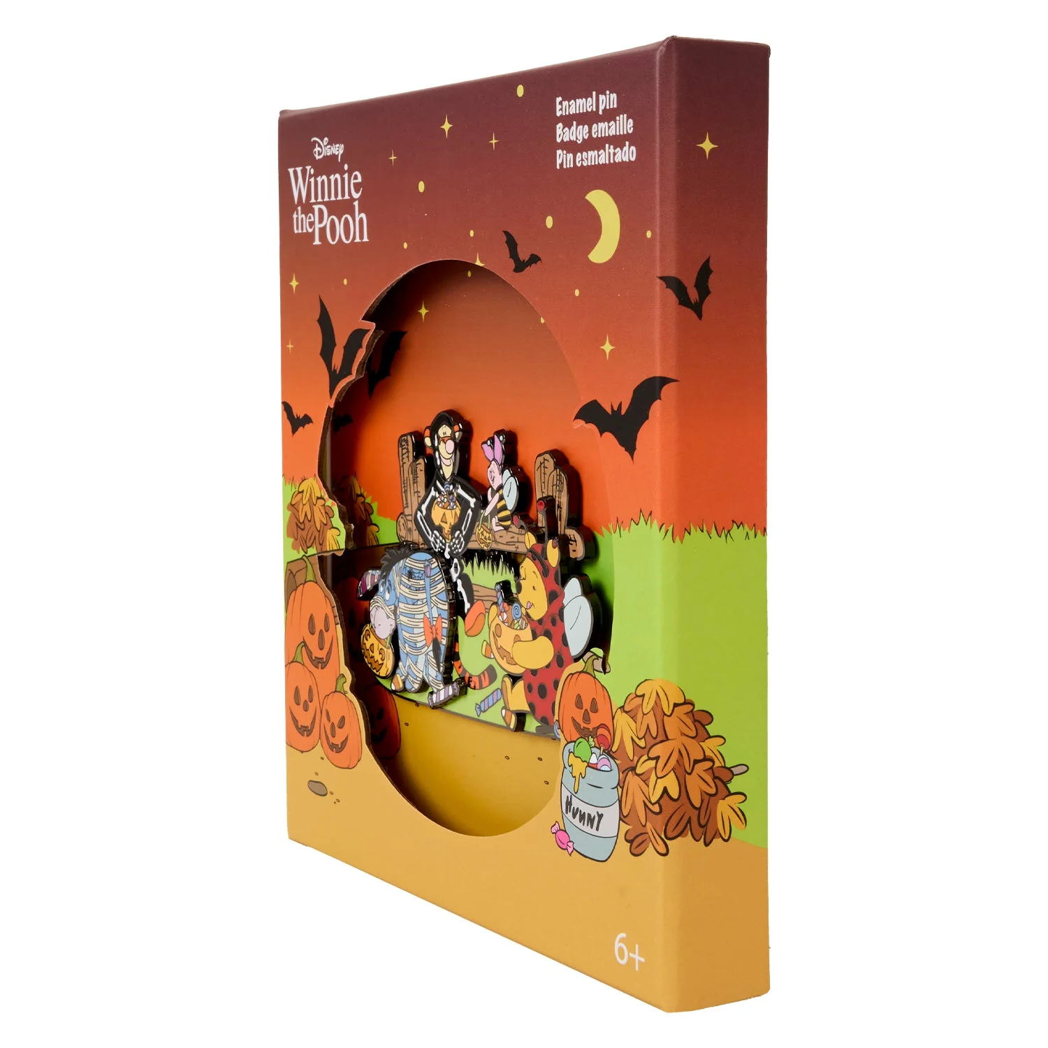 Loungefly x Disney Winnie the Pooh Trick Or Treat Moving 3" Collector Box Pin - Image 2