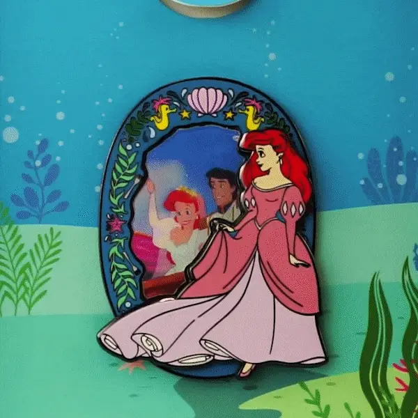 Loungefly x Disney The Little Mermaid Princess Lenticular 3-Inch Pin - Image 2