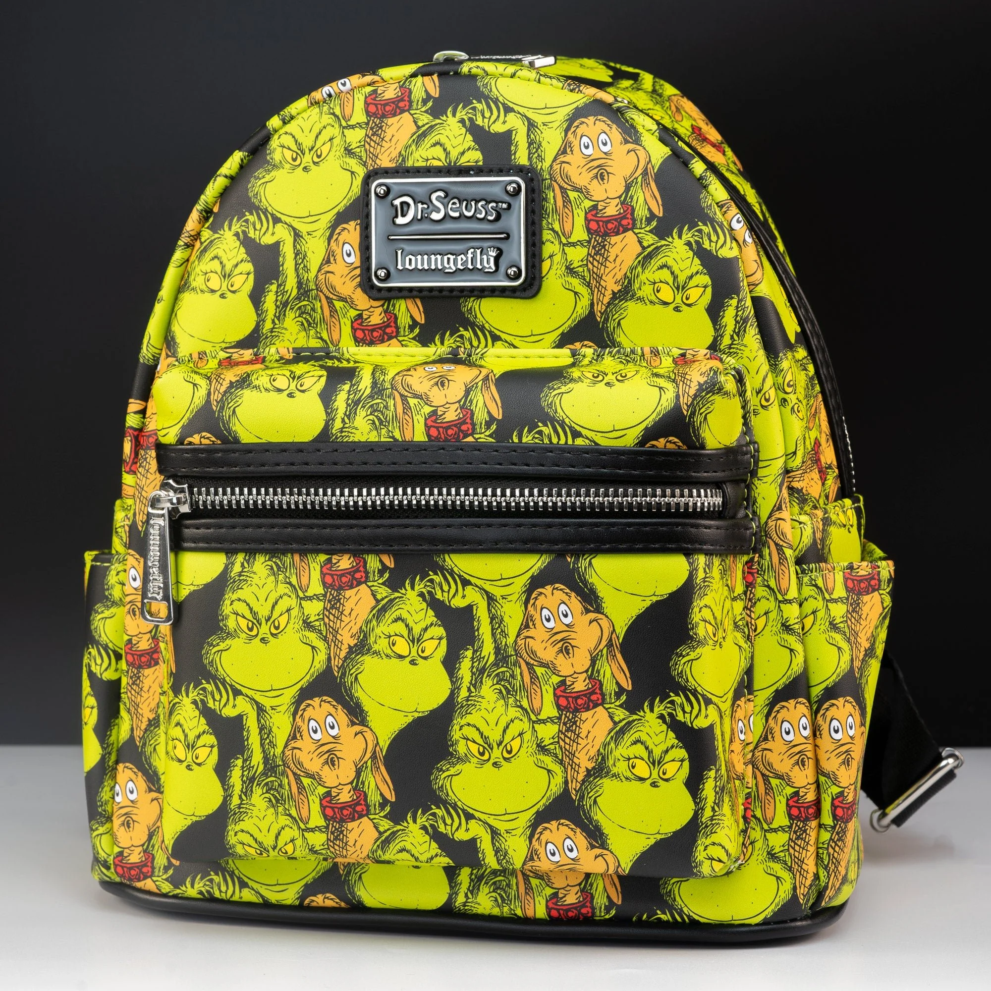 Loungefly x Dr Seuss The Grinch and Max AOP Mini Backpack