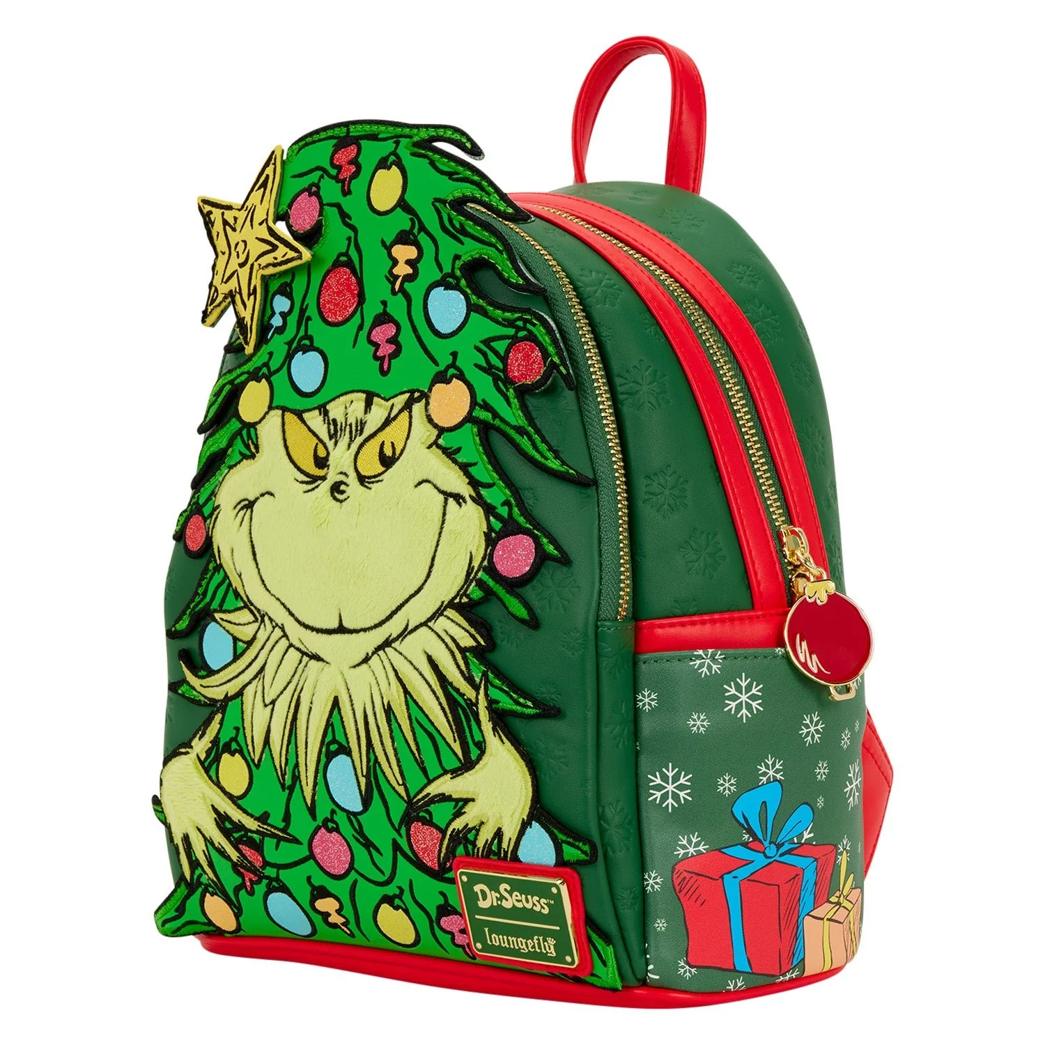 Loungefly x Dr. Seuss The Grinch Christmas Tree Mini Backpack - Image 2