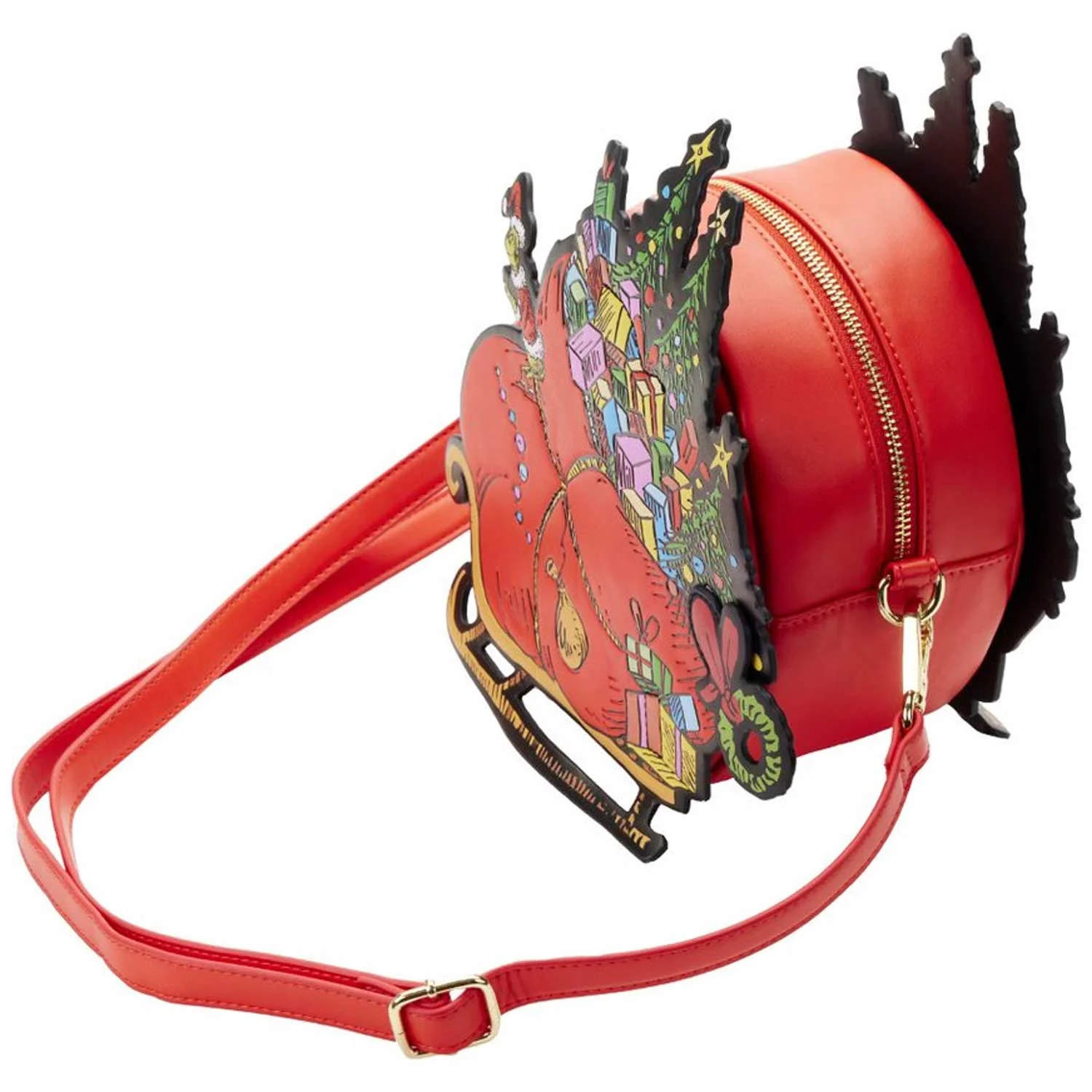Loungefly x Dr Seuss Grinch Sleigh Crossbody Bag - Image 4