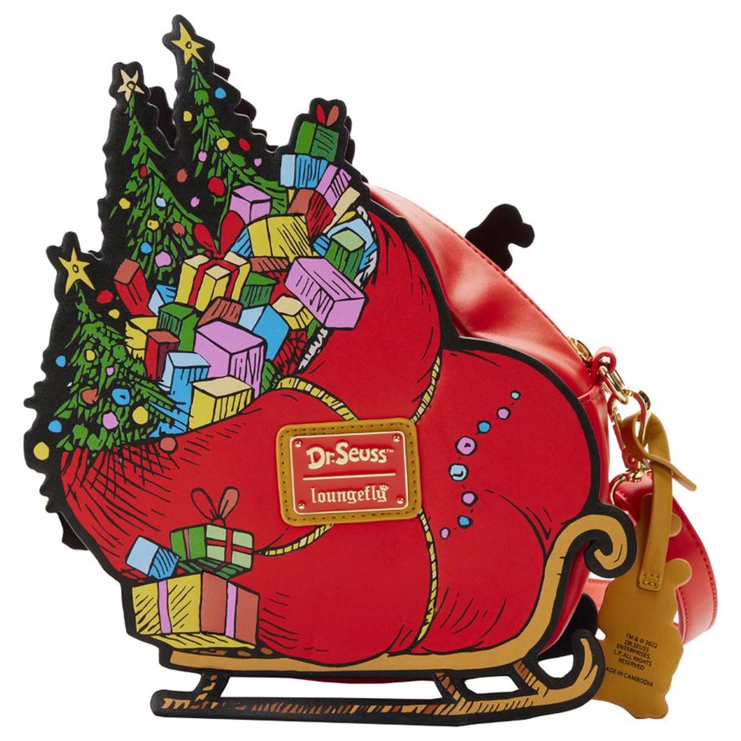 Loungefly x Dr Seuss Grinch Sleigh Crossbody Bag - Image 5