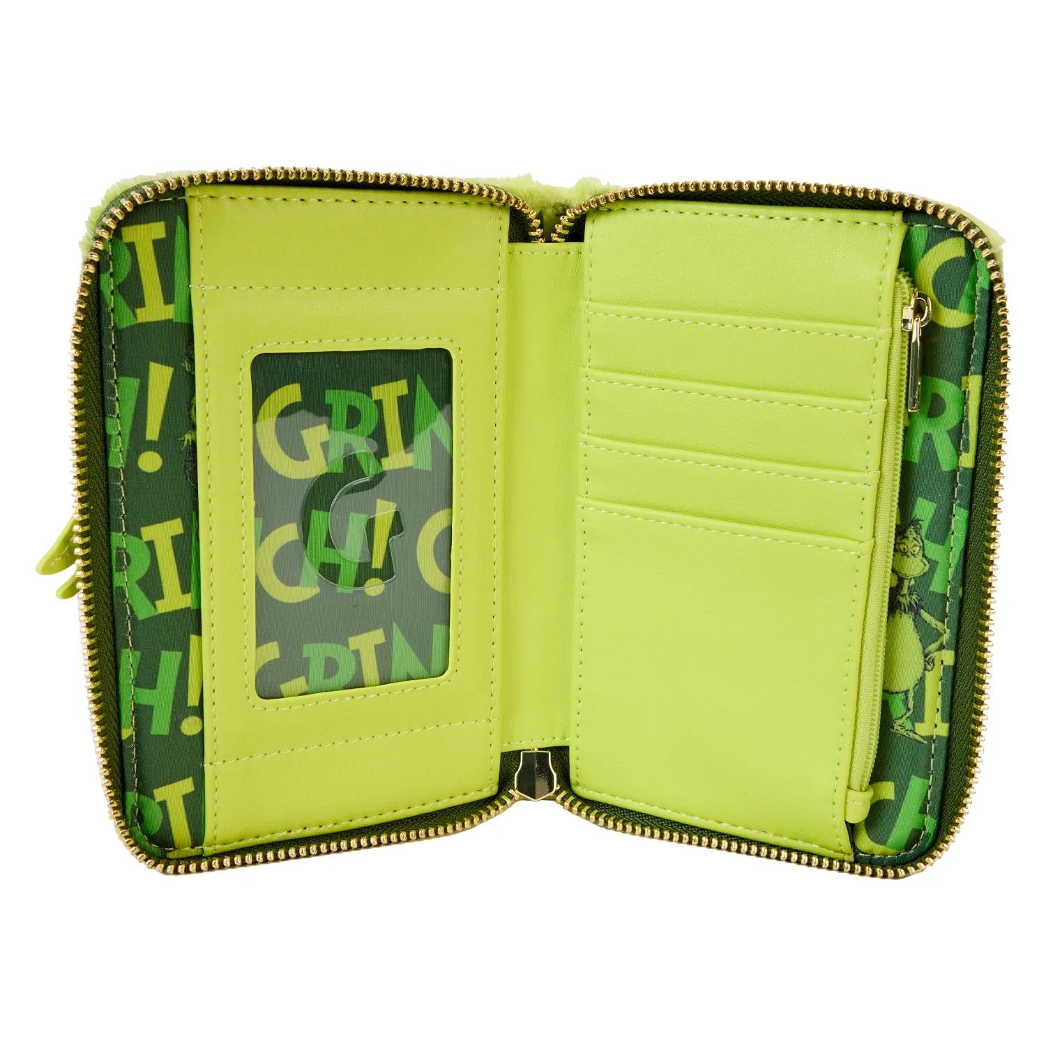 Loungefly x Dr Seuss Plush Grinch Glow Cosplay Zip Around Wallet - Image 4