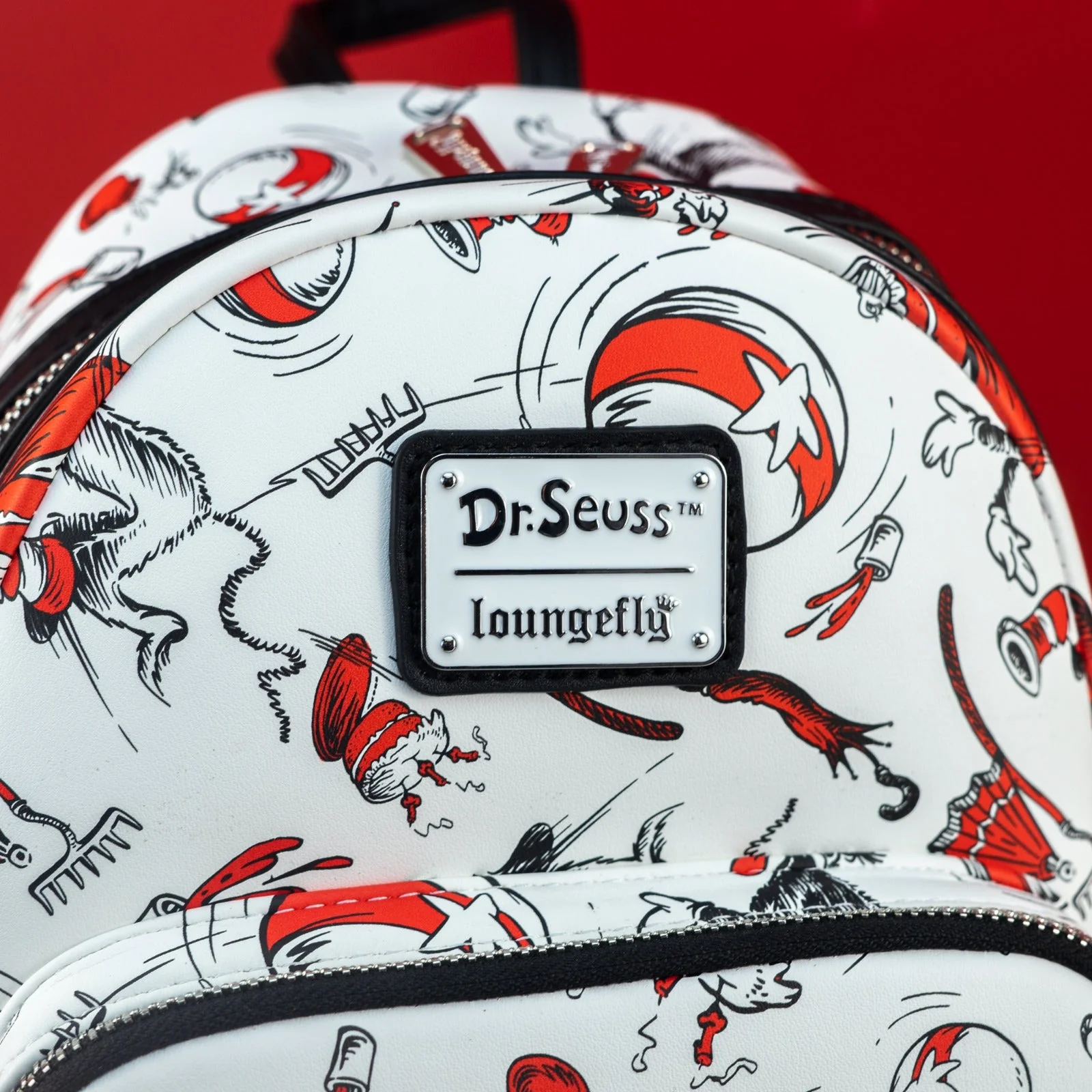 Loungefly x Dr Seuss The Cat In The Hat AOP Mini Backpack - Image 2