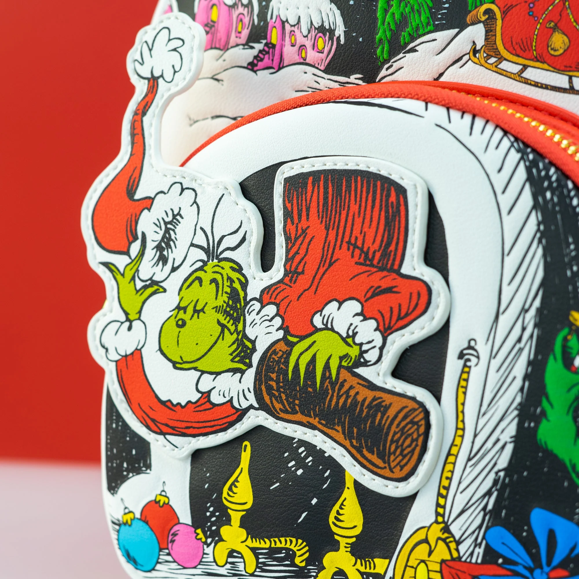 Loungefly x Dr. Seuss The Grinch Chimney Thief Mini Backpack - Image 3