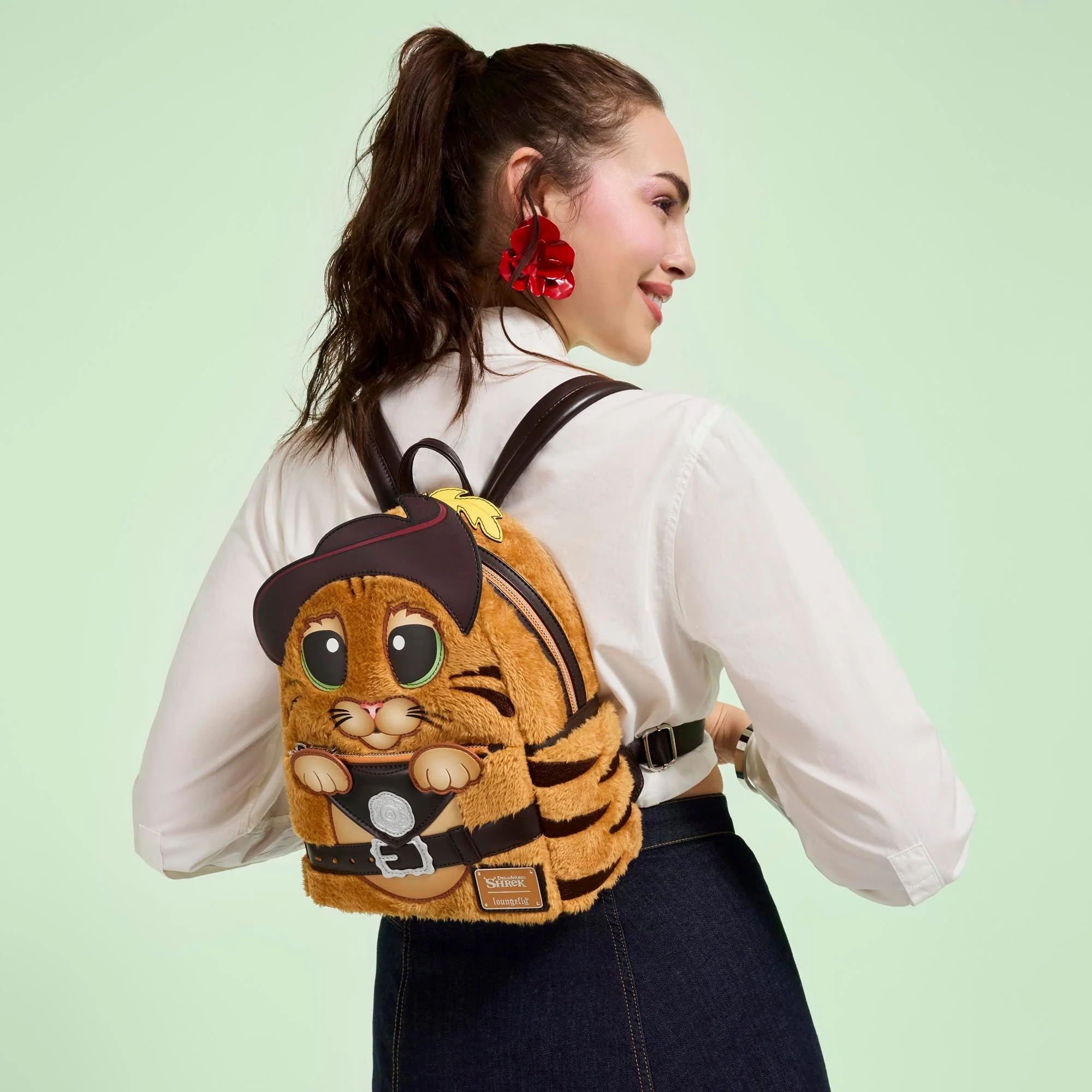 Loungefly x Dreamworks Shrek Puss In Boots Cosplay Mini Backpack - Image 2