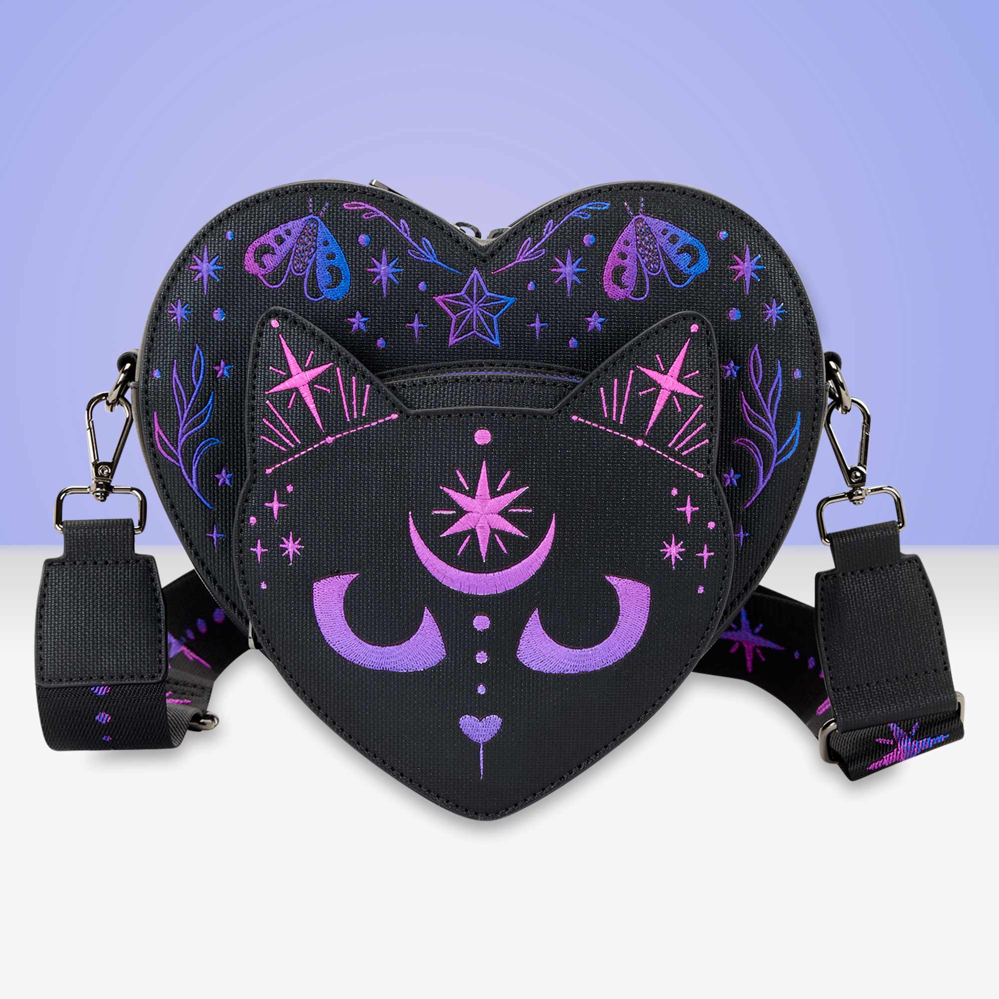 Loungefly Originals Celestial Cat Heart Crossbody Bag