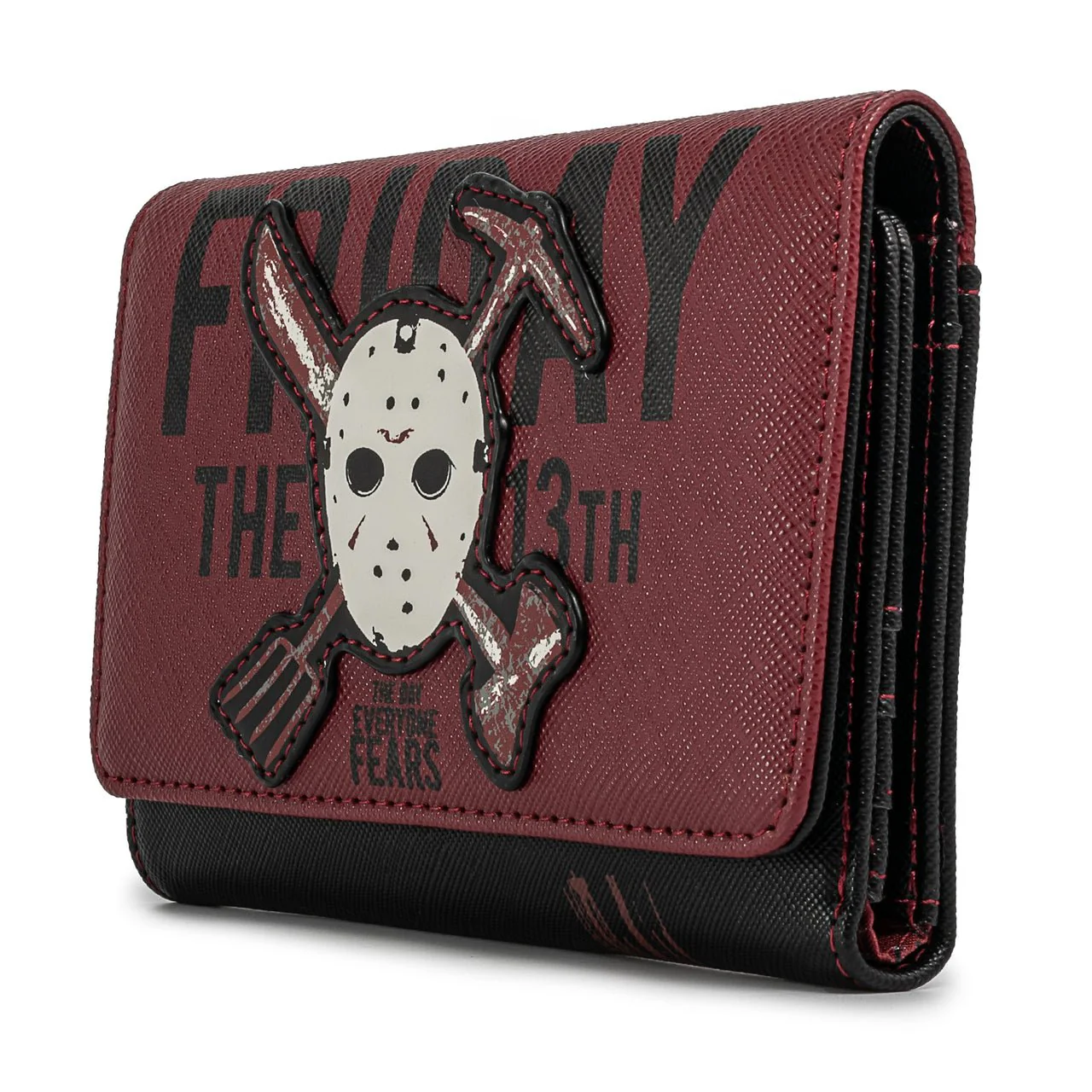 Loungefly x Friday the 13th Jason Mask Tri-Fold Purse - Image 2