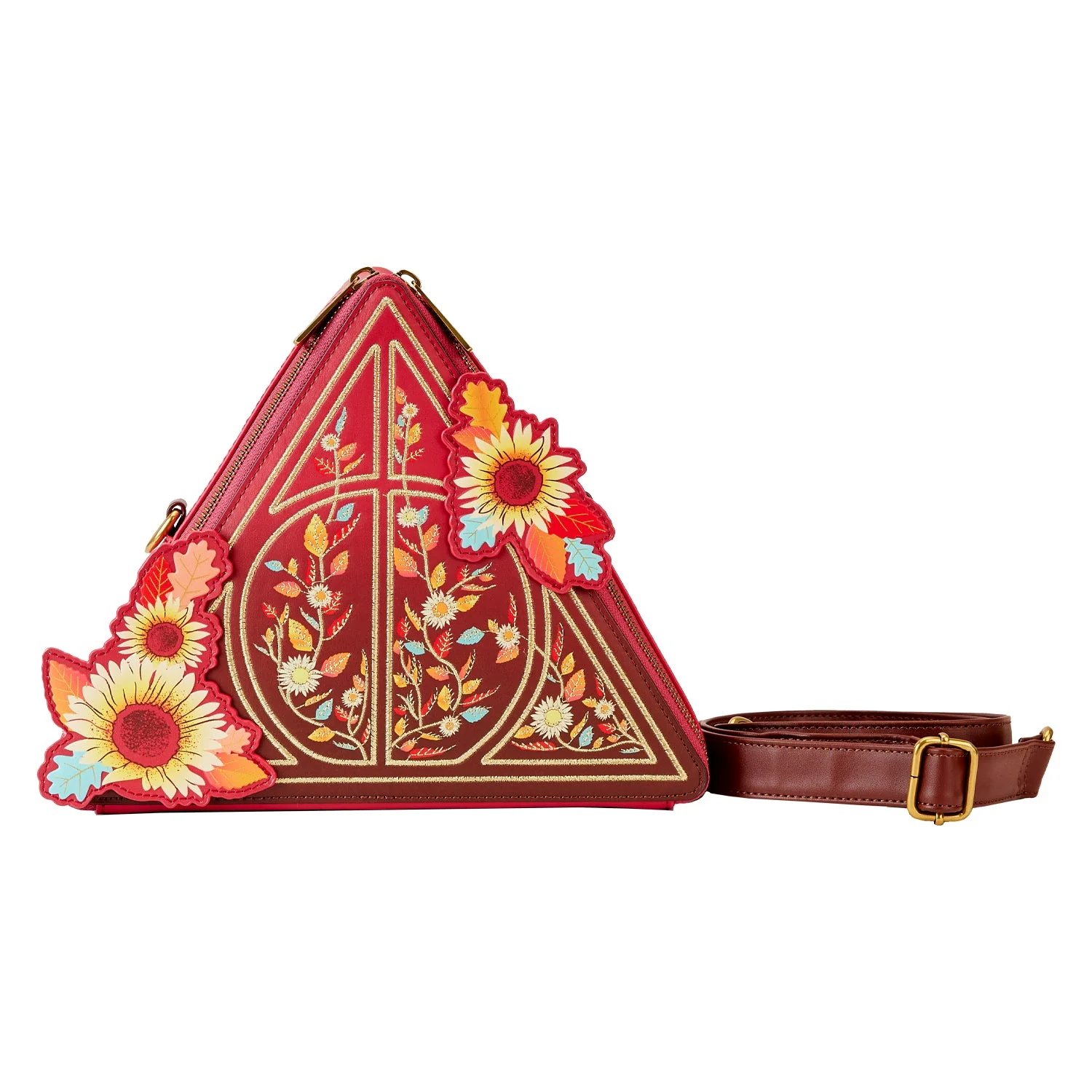 Loungefly x Harry Potter Deathly Hallows Autumnal Flowers Crossbody Bag - Image 2