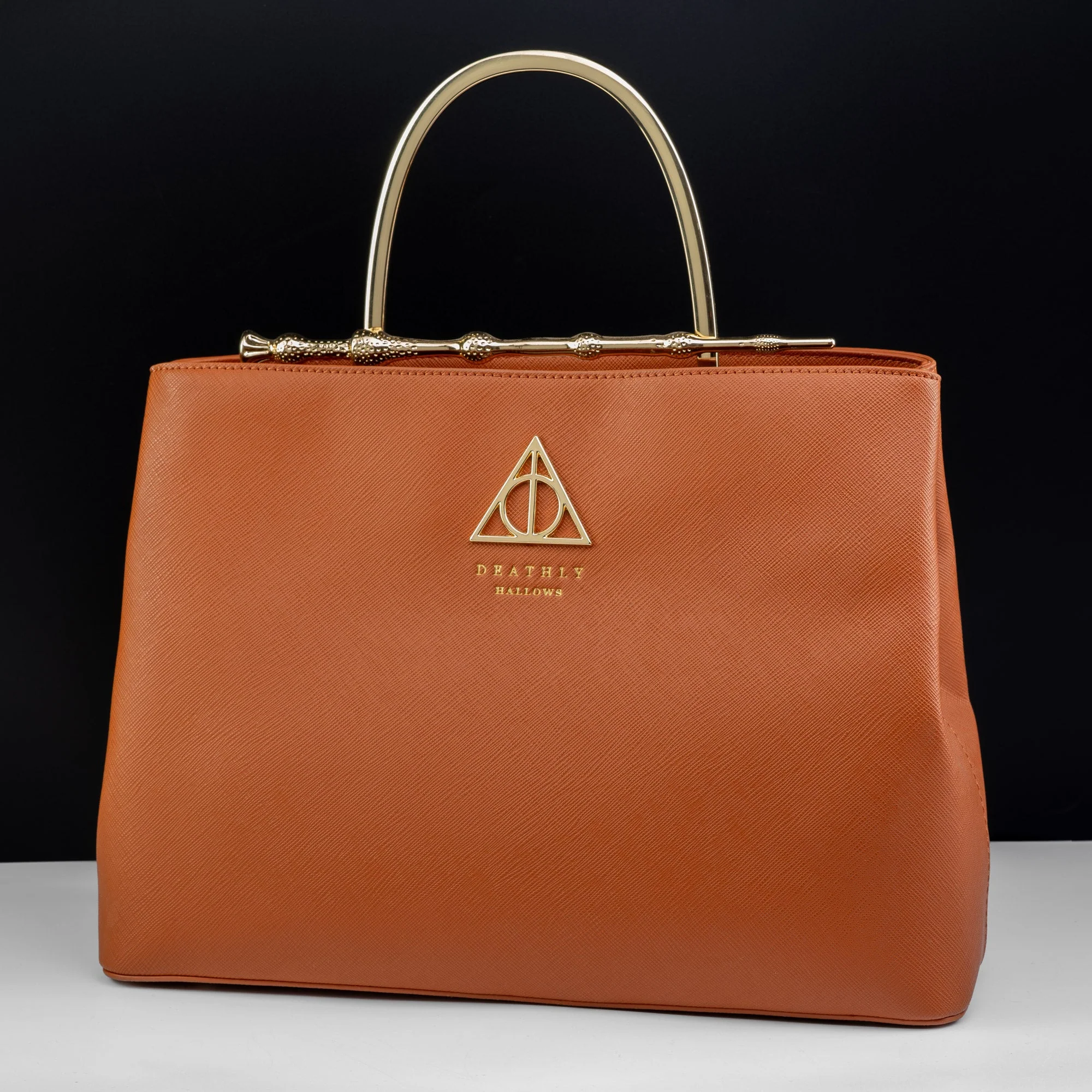 Loungefly x Harry Potter Cognac Saffiano Elder Wand Crossbody Handbag