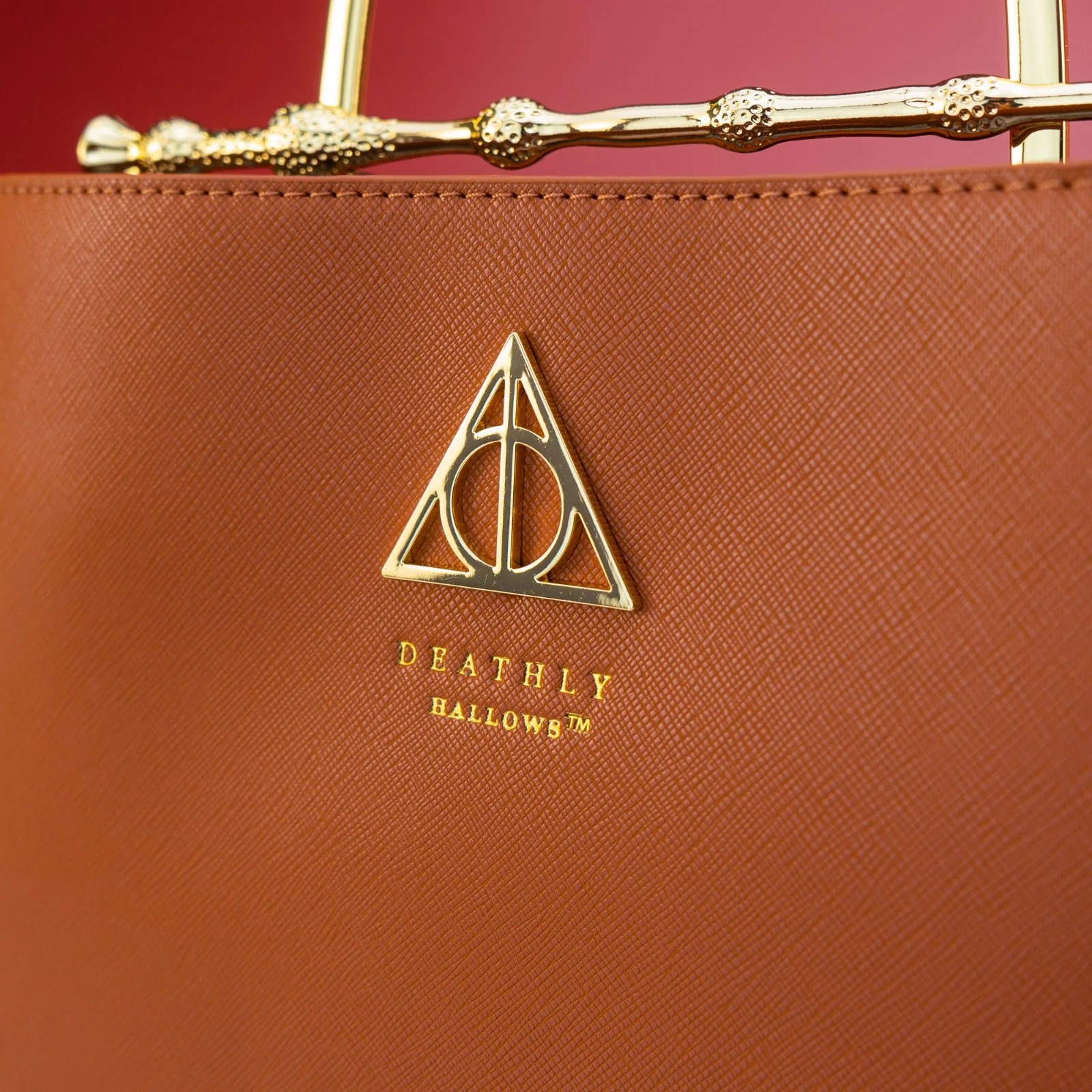 Loungefly x Harry Potter Cognac Saffiano Elder Wand Crossbody Handbag - Image 2