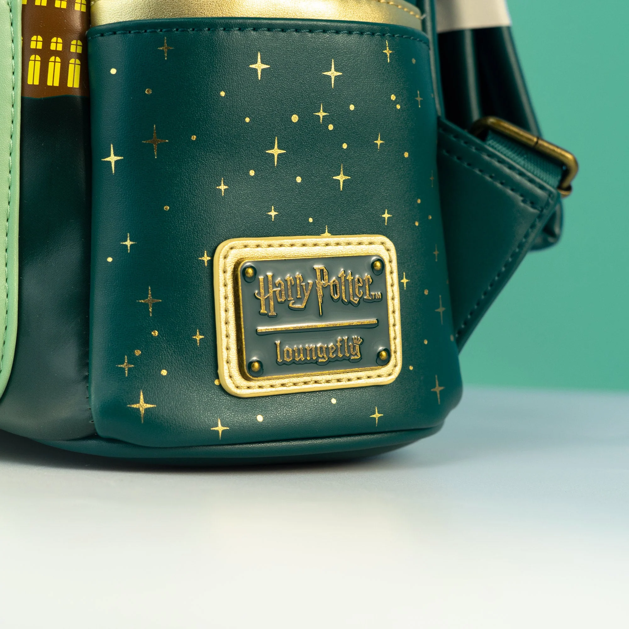 Loungefly x Harry Potter Golden Hogwarts Castle Mini Backpack - Image 3