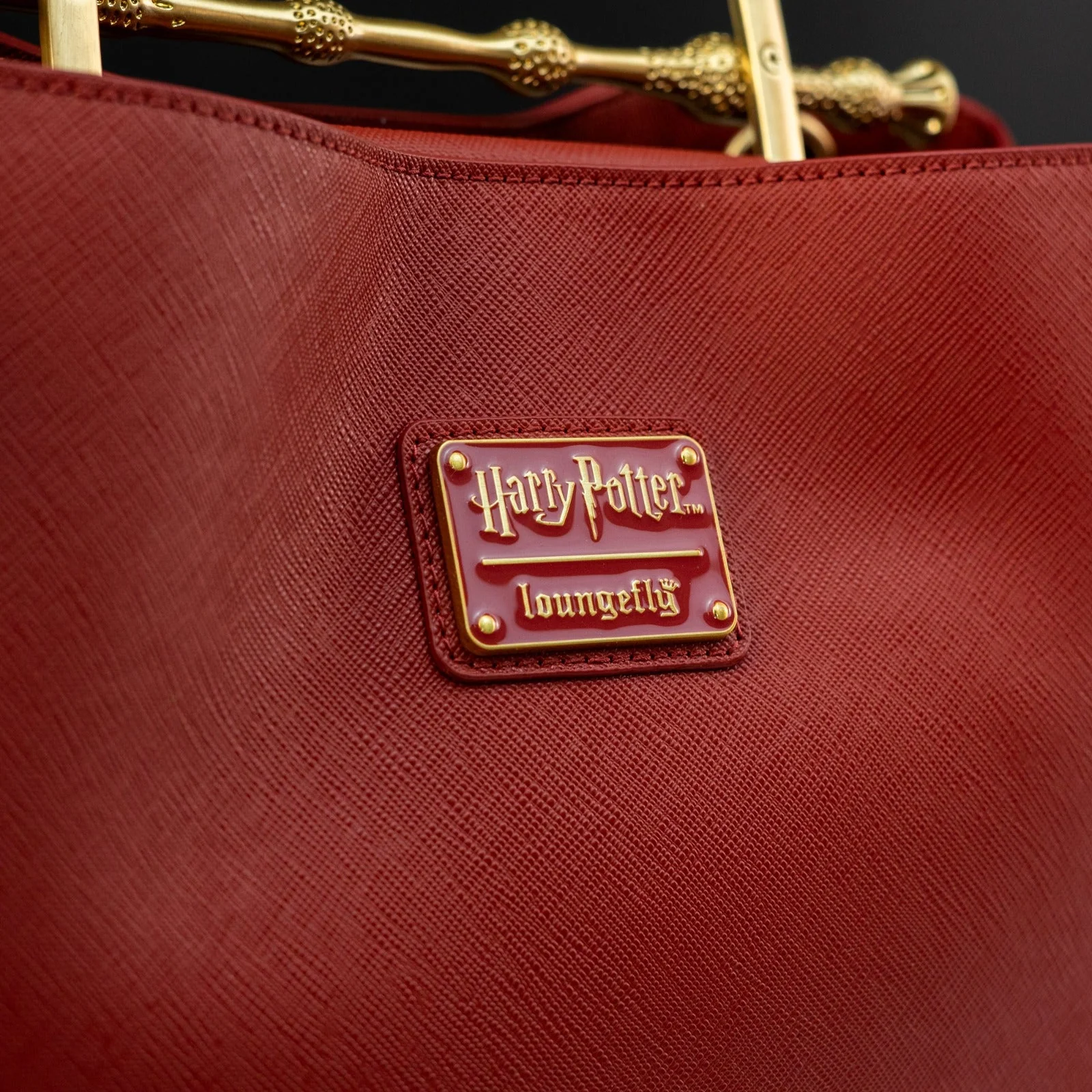Loungefly x Harry Potter House Gryffindor Red Saffiano Elder Wand Crossbody Handbag - Image 6