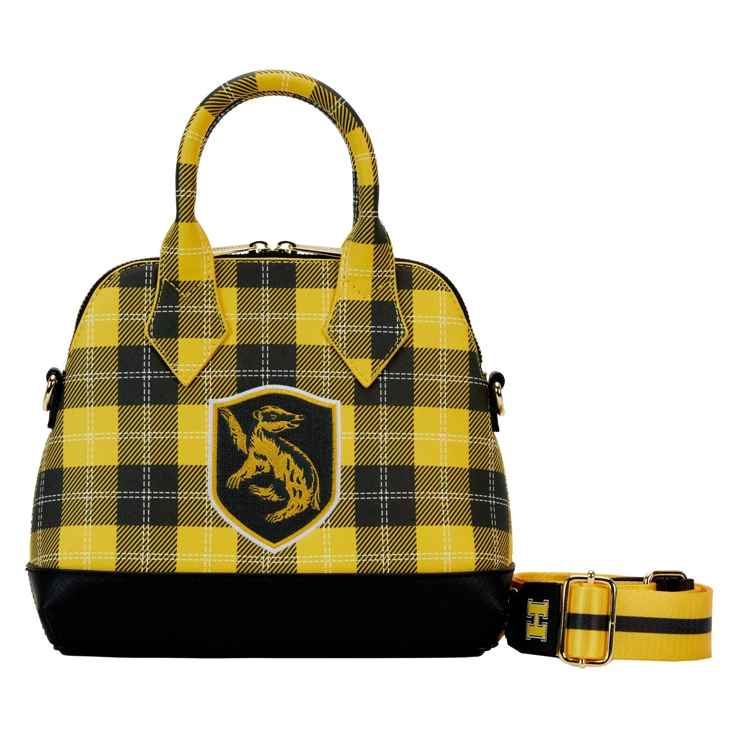 Loungefly x Harry Potter Hufflepuff Varsity Plaid Crossbody Bag - Image 2