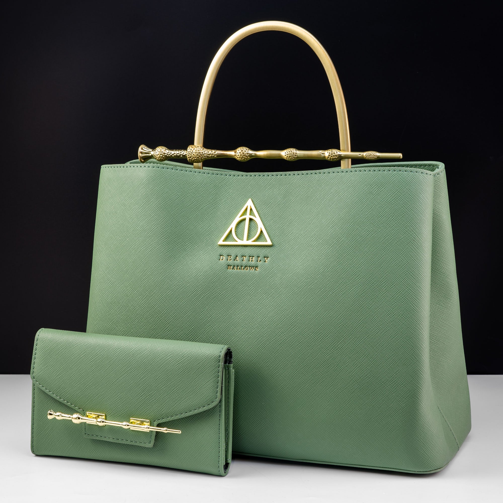 Loungefly x Harry Potter Sage Saffiano Elder Wand Crossbody Handbag - Image 6