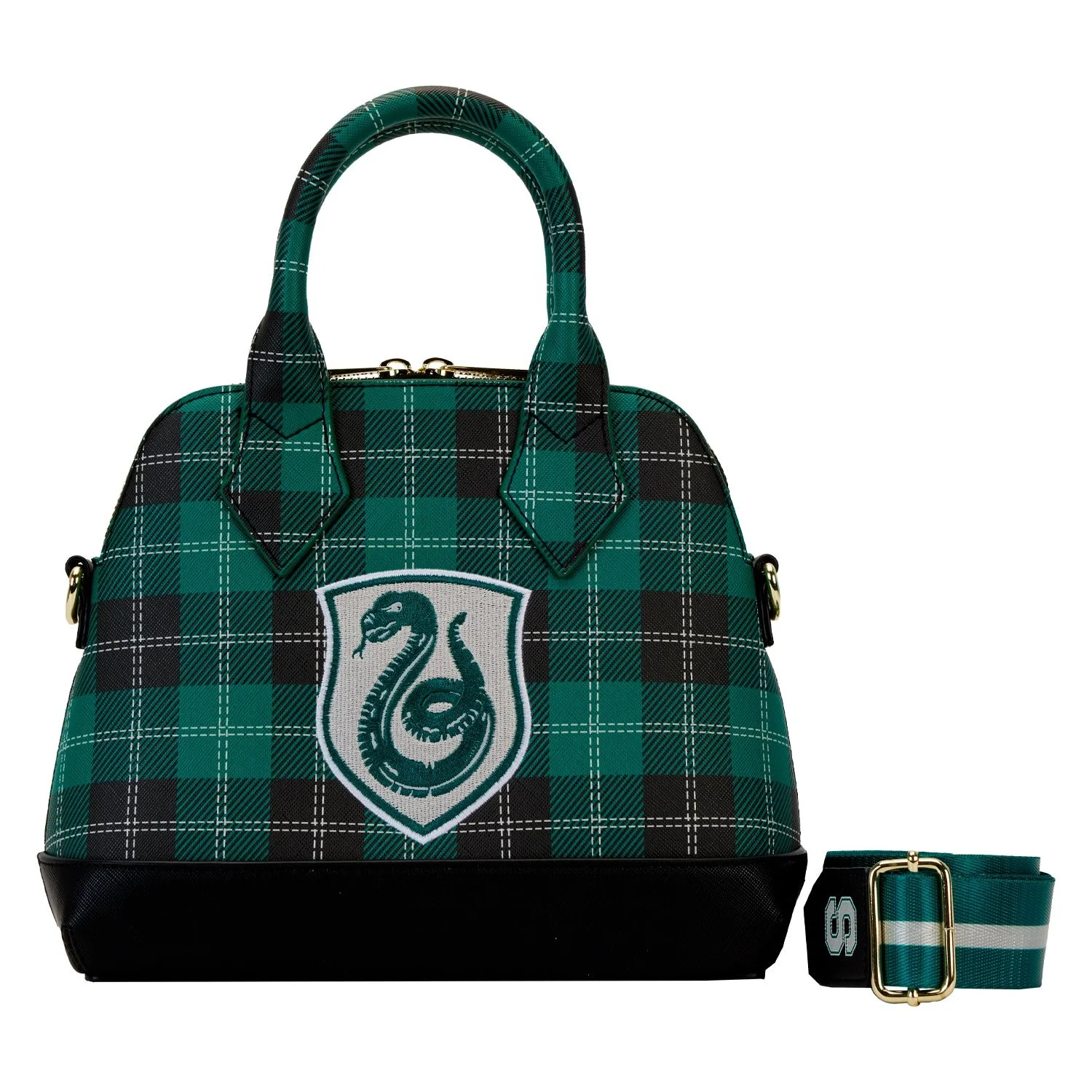 Loungefly x Harry Potter Slytherin Varsity Plaid Crossbody Bag - Image 2