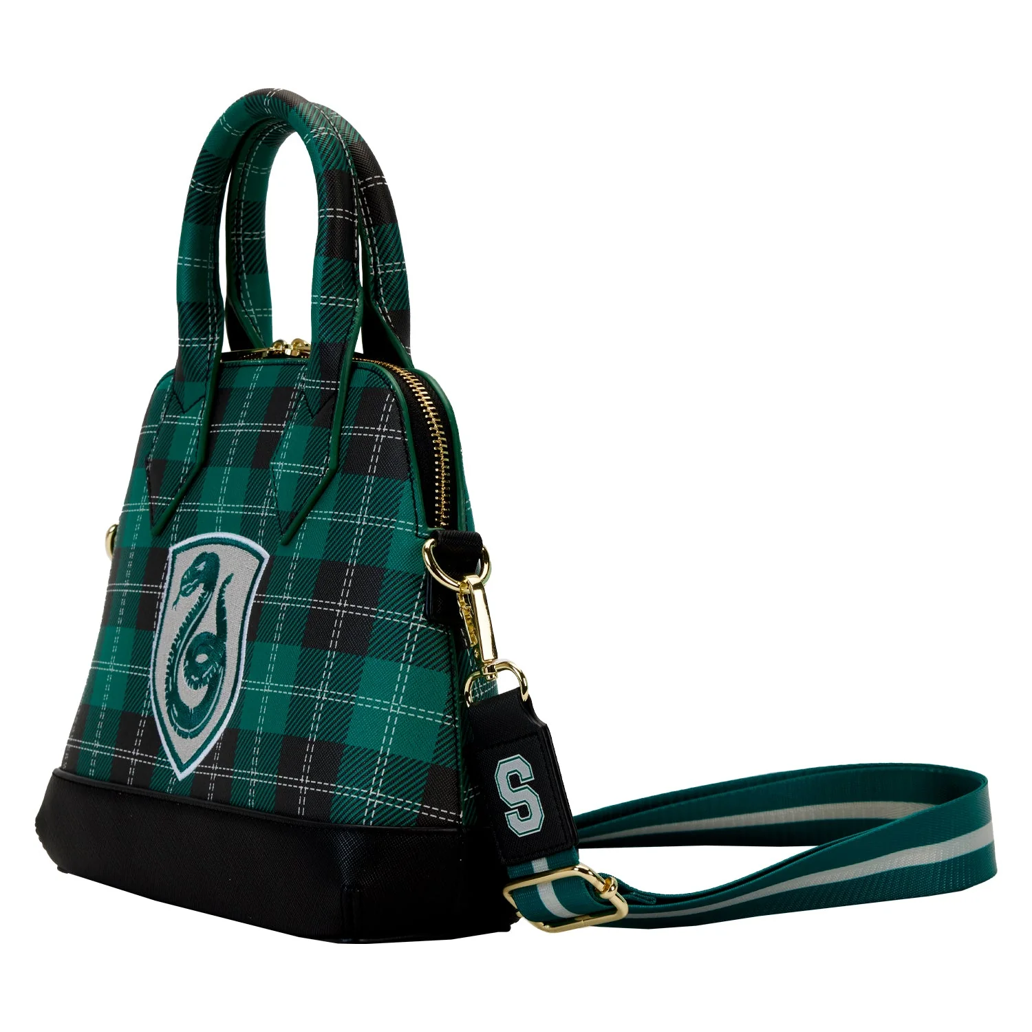 Loungefly x Harry Potter Slytherin Varsity Plaid Crossbody Bag - Image 3