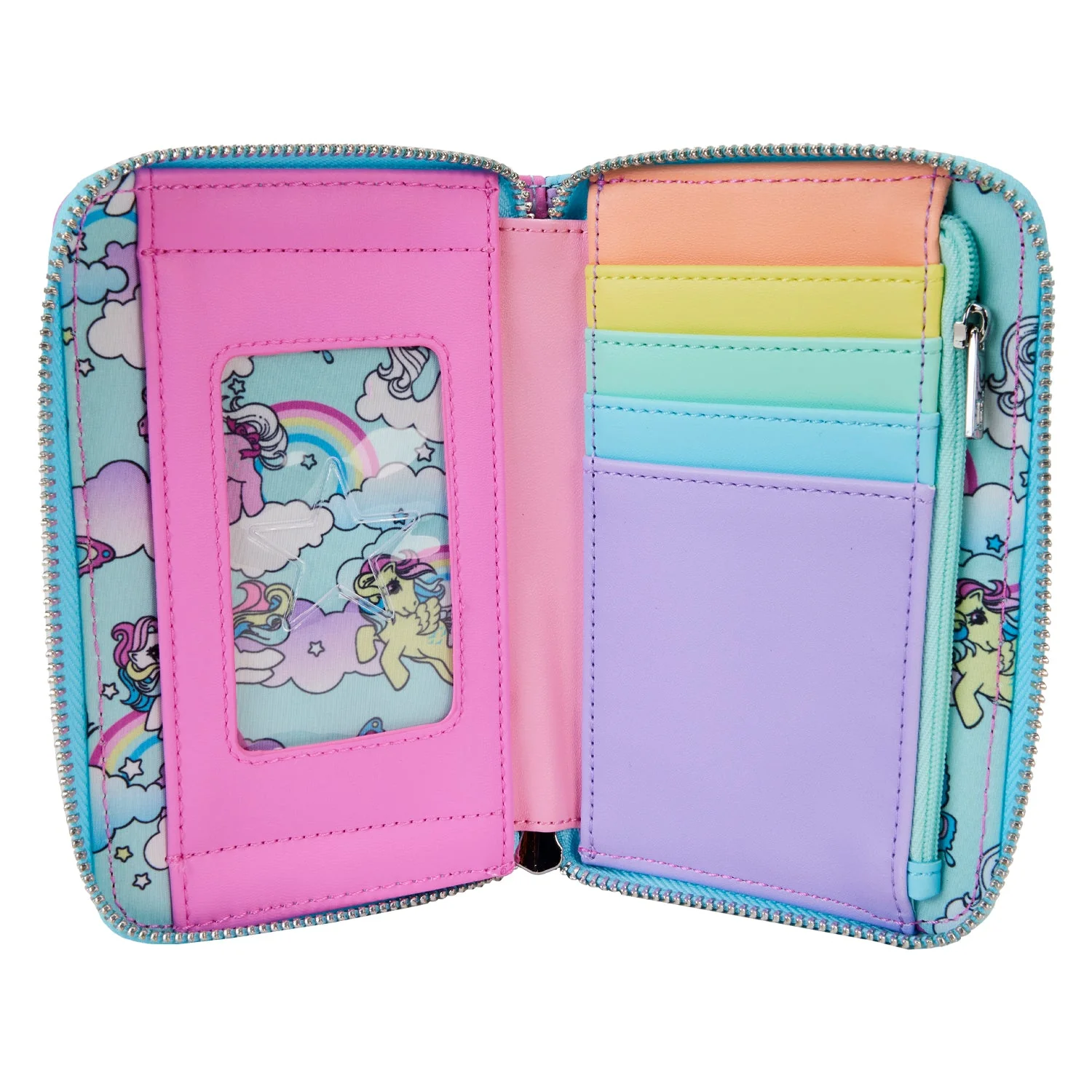 Loungefly x Hasbro My Little Pony colour Block Zip Around Wallet - Image 4