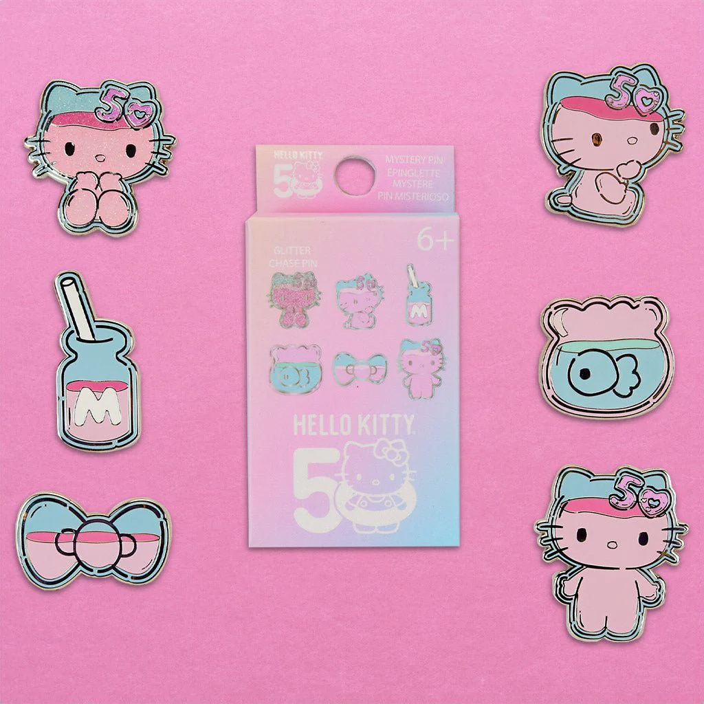 Loungefly x Sanrio Hello Kitty 50th Anniversary Clear And Cute Mystery Box Pins