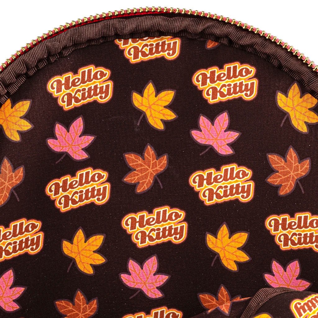 Loungefly x Hello Kitty Pumpkin Spice Print Mini Convertible Backpack - Image 5