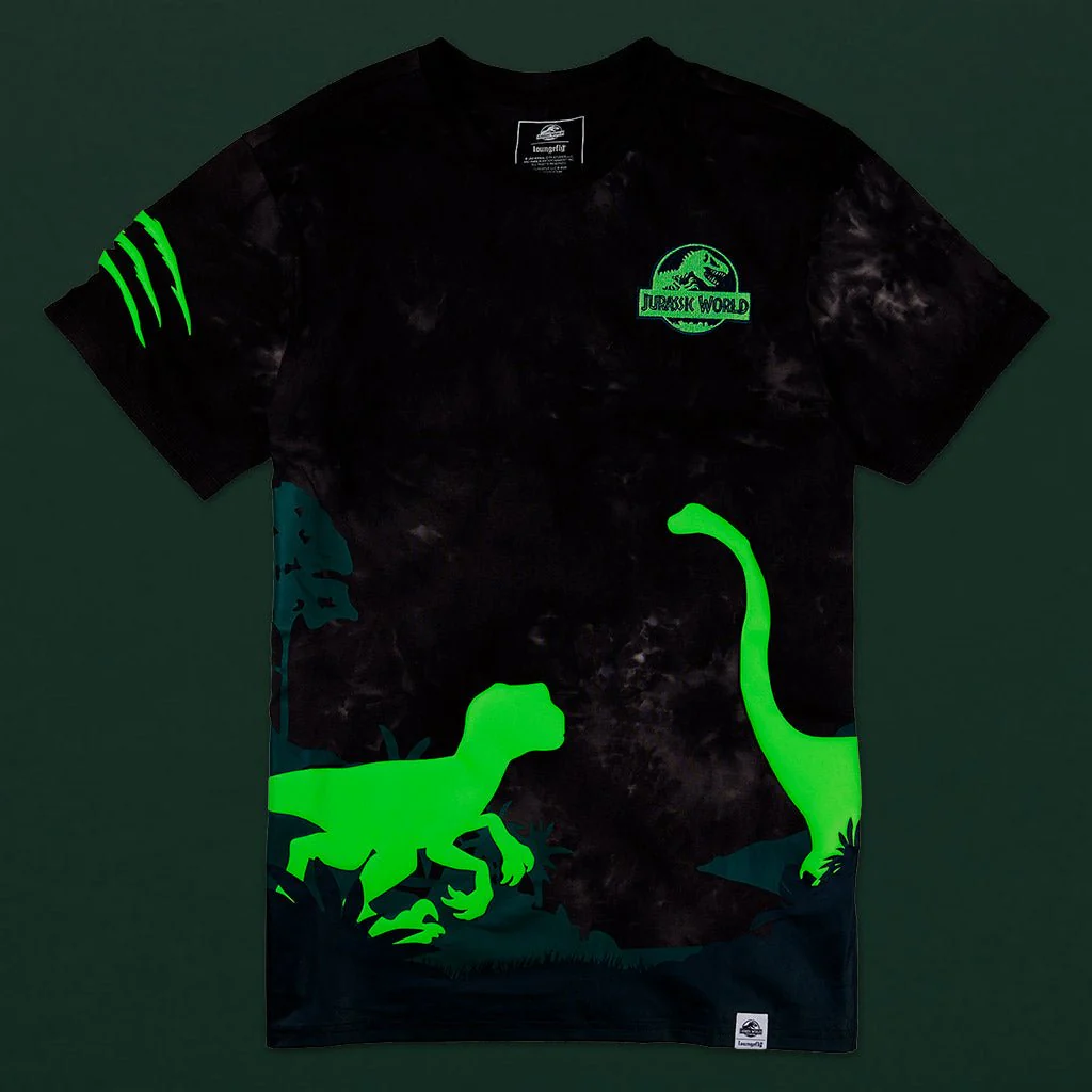 Loungefly x Jurassic World Dinos Glow in the Dark Unisex Tee - Image 2