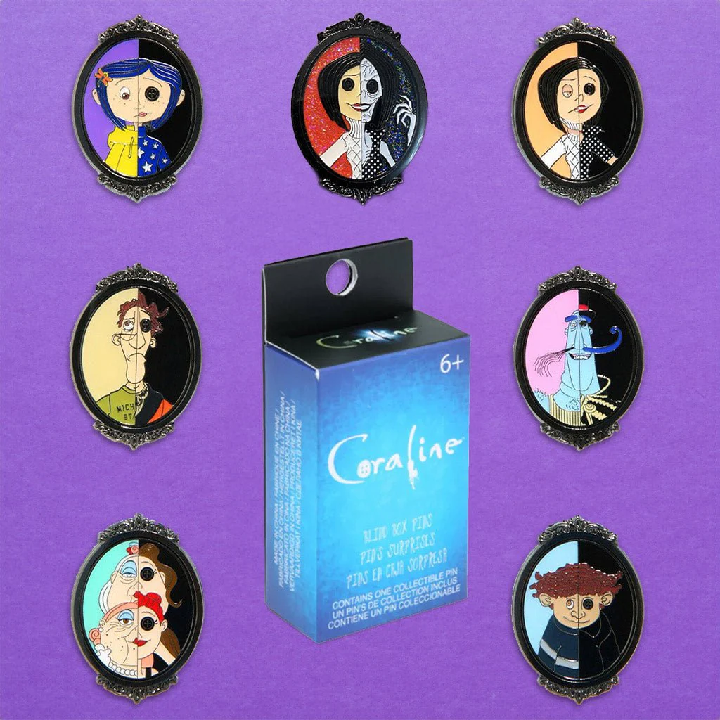 Loungefly x Laika Coraline Character Split Portrait Blind Box Mystery Pin