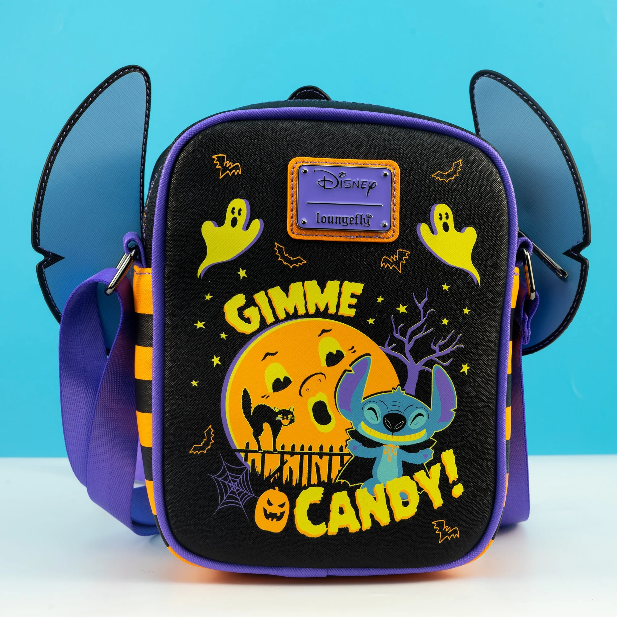 Loungefly x Lilo and Stitch Glow in the Dark Halloween Stitch Cosplay Passport Bag - Image 2