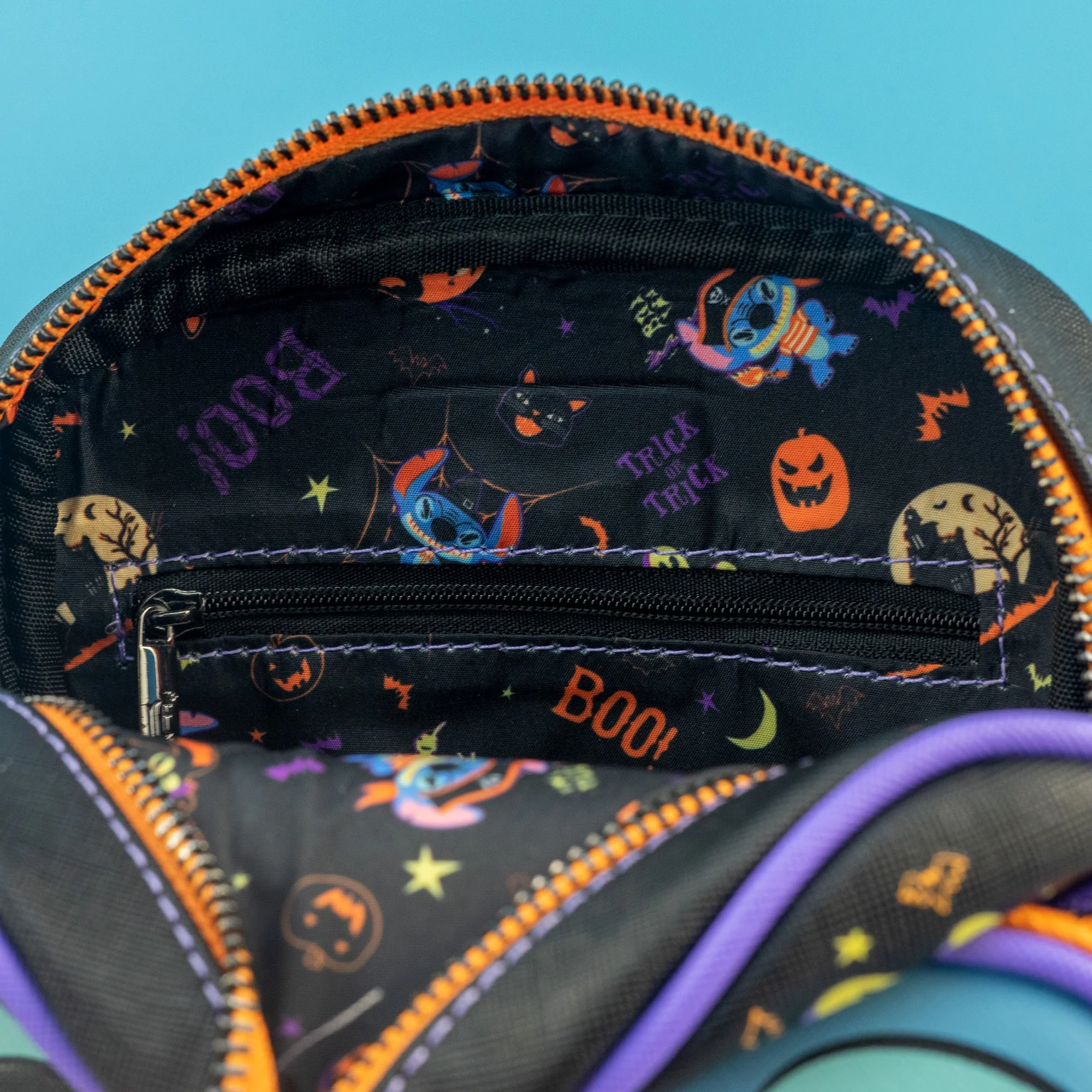 Loungefly x Lilo and Stitch Glow in the Dark Halloween Stitch Cosplay Passport Bag - Image 7