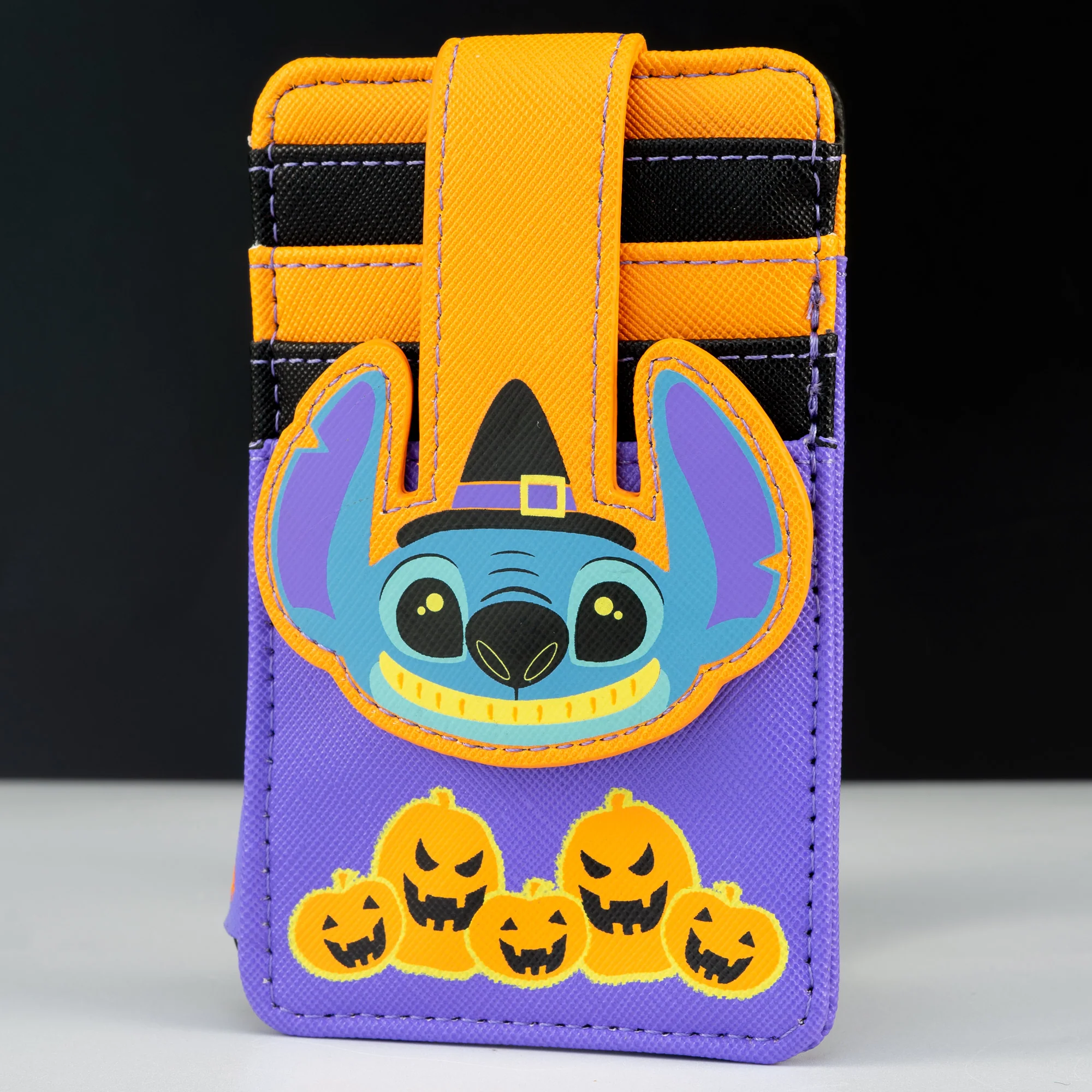 Loungefly x Lilo and Stitch Glow in the Dark Halloween Stitch Cardholder - Image 3