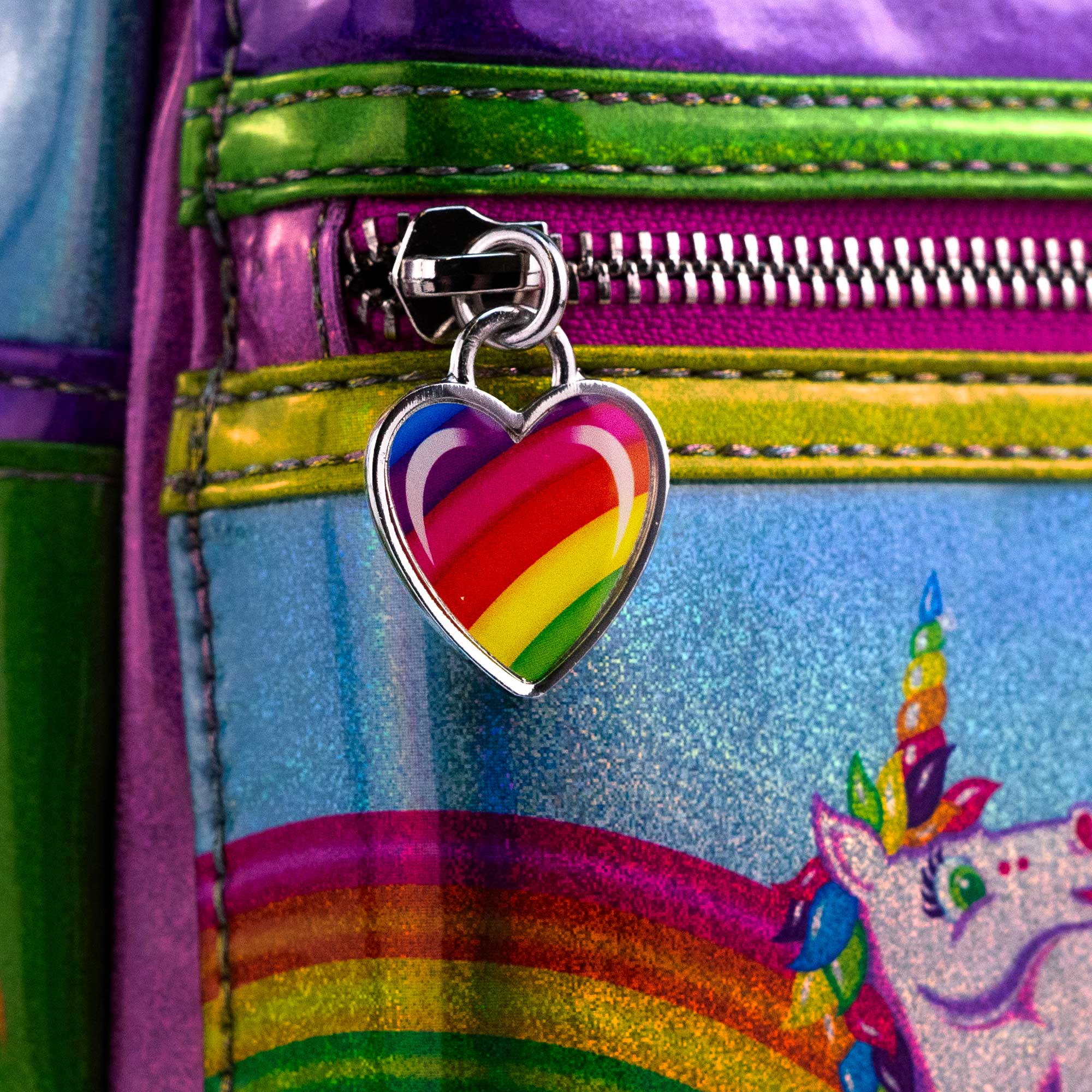 Loungefly x Lisa Frank Glitter Colour Block Mini Backpack - Image 3