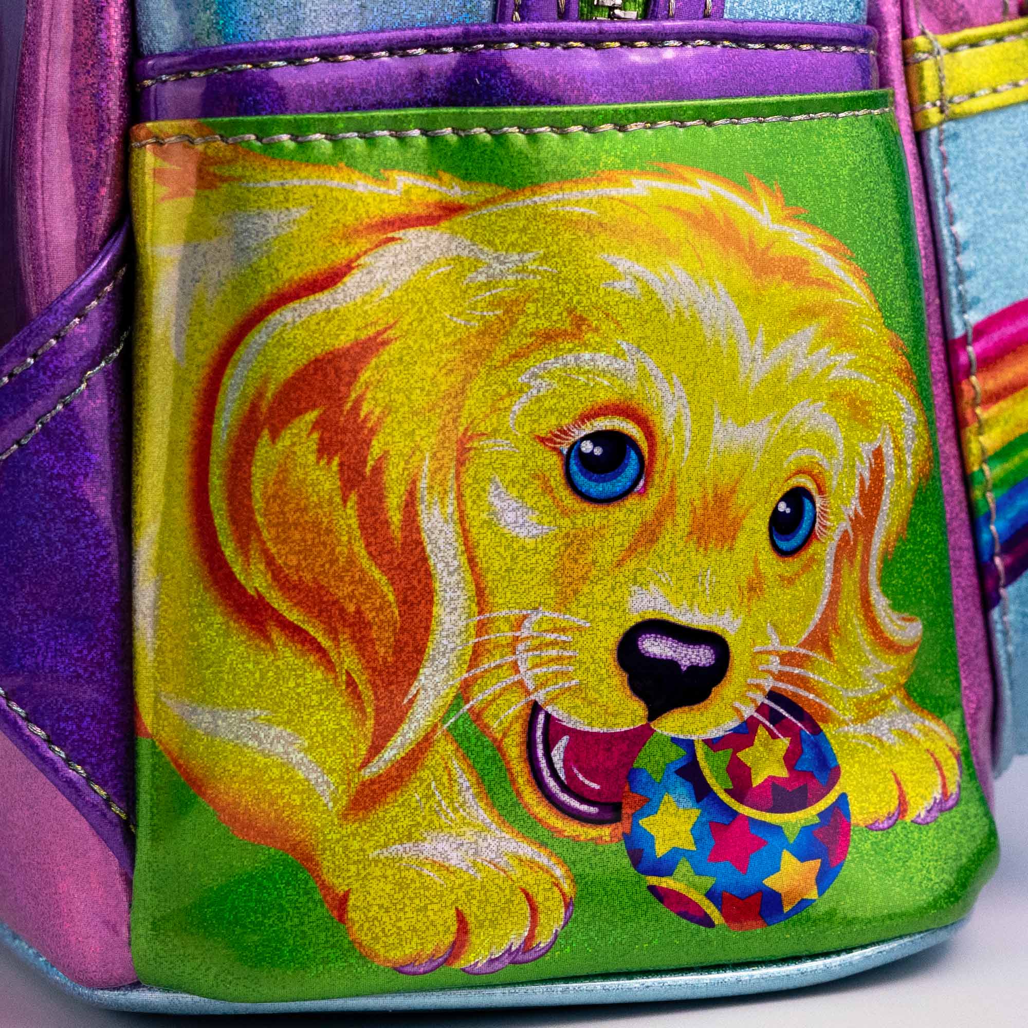 Loungefly x Lisa Frank Glitter Colour Block Mini Backpack - Image 6