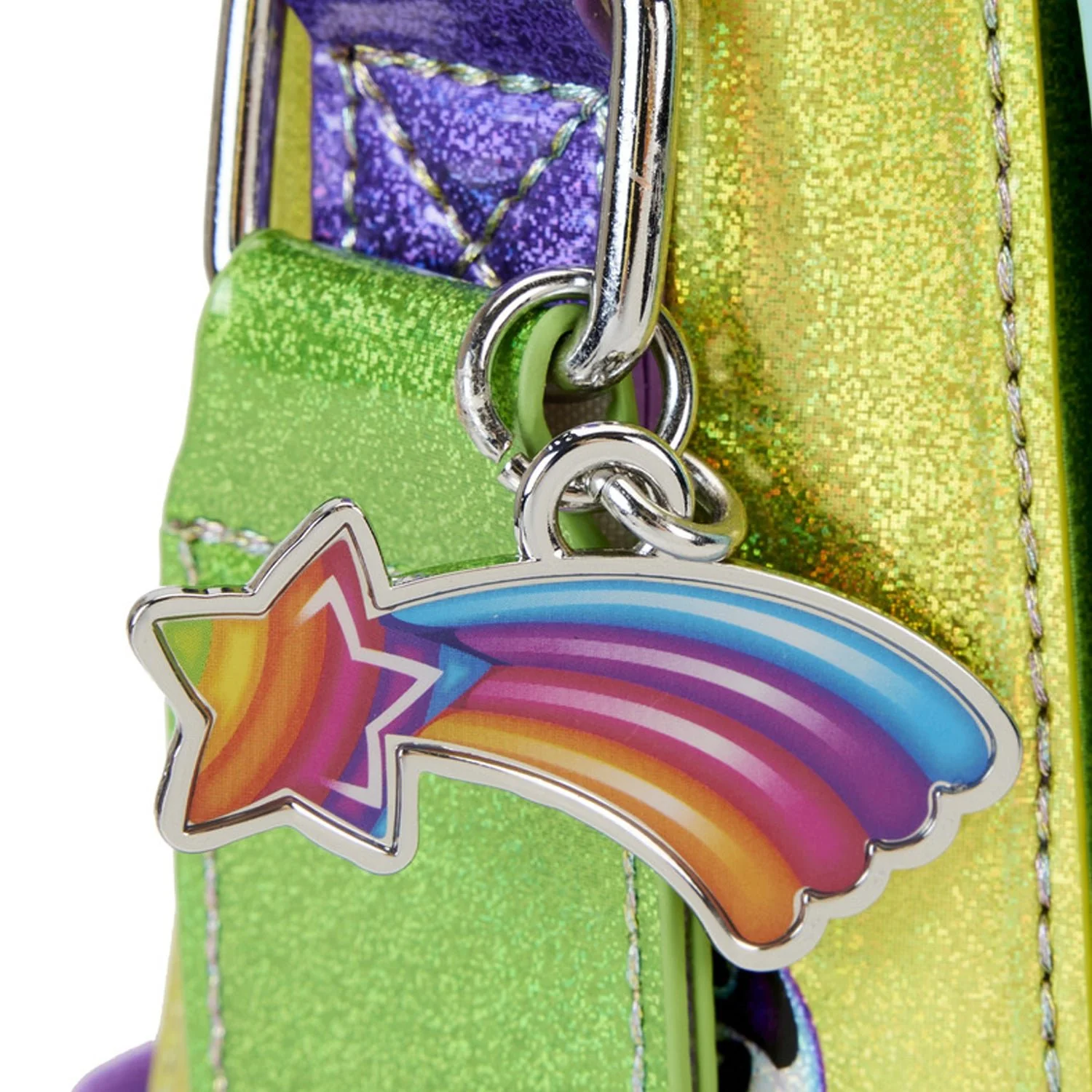 Loungefly x Lisa Frank Glitter Colour Block Crossbody Bag - Image 5