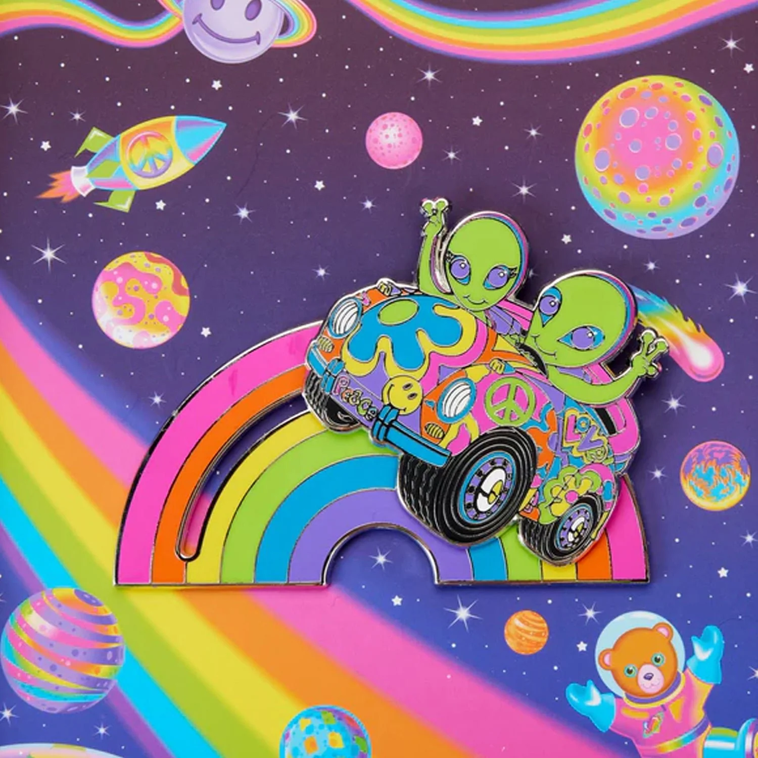 Loungefly x Lisa Frank Zoomer and Zorbit 3 Inch Sliding Pin - Image 2
