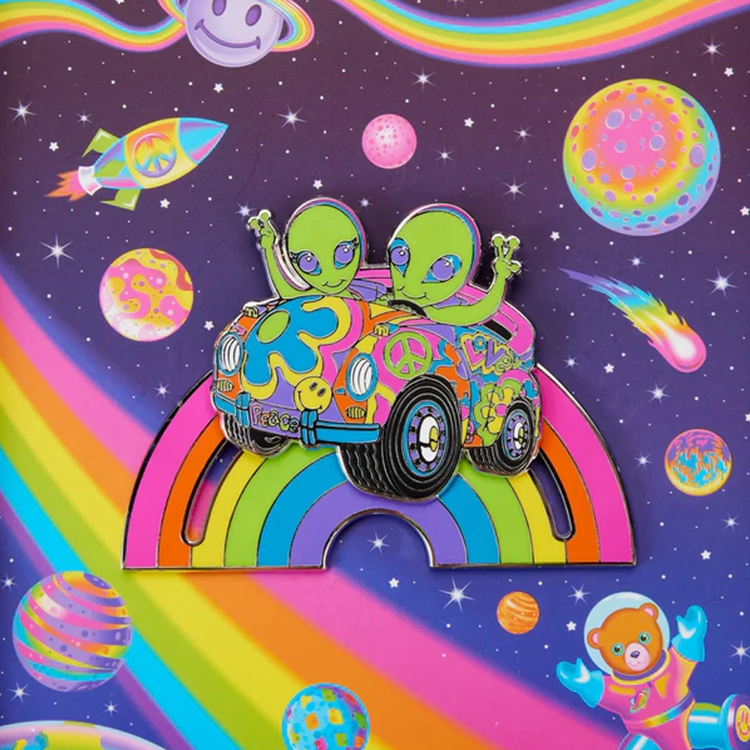 Loungefly x Lisa Frank Zoomer and Zorbit 3 Inch Sliding Pin - Image 3