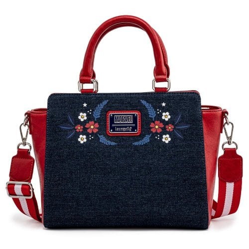 Loungefly x Marvel Captain America 80th Anniversary Floral Shield Crossbody Bag - Image 4