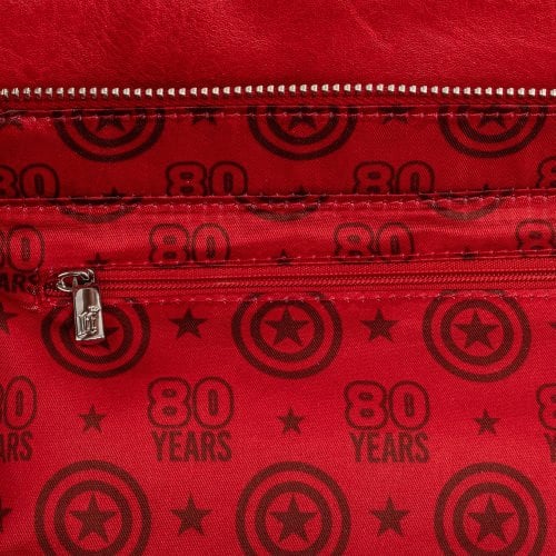Loungefly x Marvel Captain America 80th Anniversary Floral Shield Crossbody Bag - Image 7