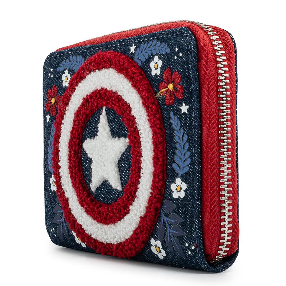 Loungefly x Marvel Captain America 80th Anniversary Floral Shield Purse - Image 2
