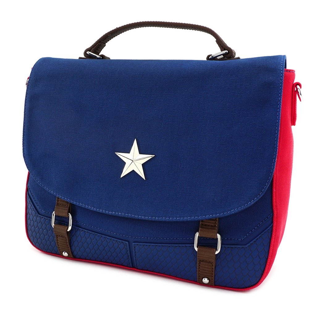 Loungefly x Marvel Captain America Endgame Hero Canvas Messenger Bag