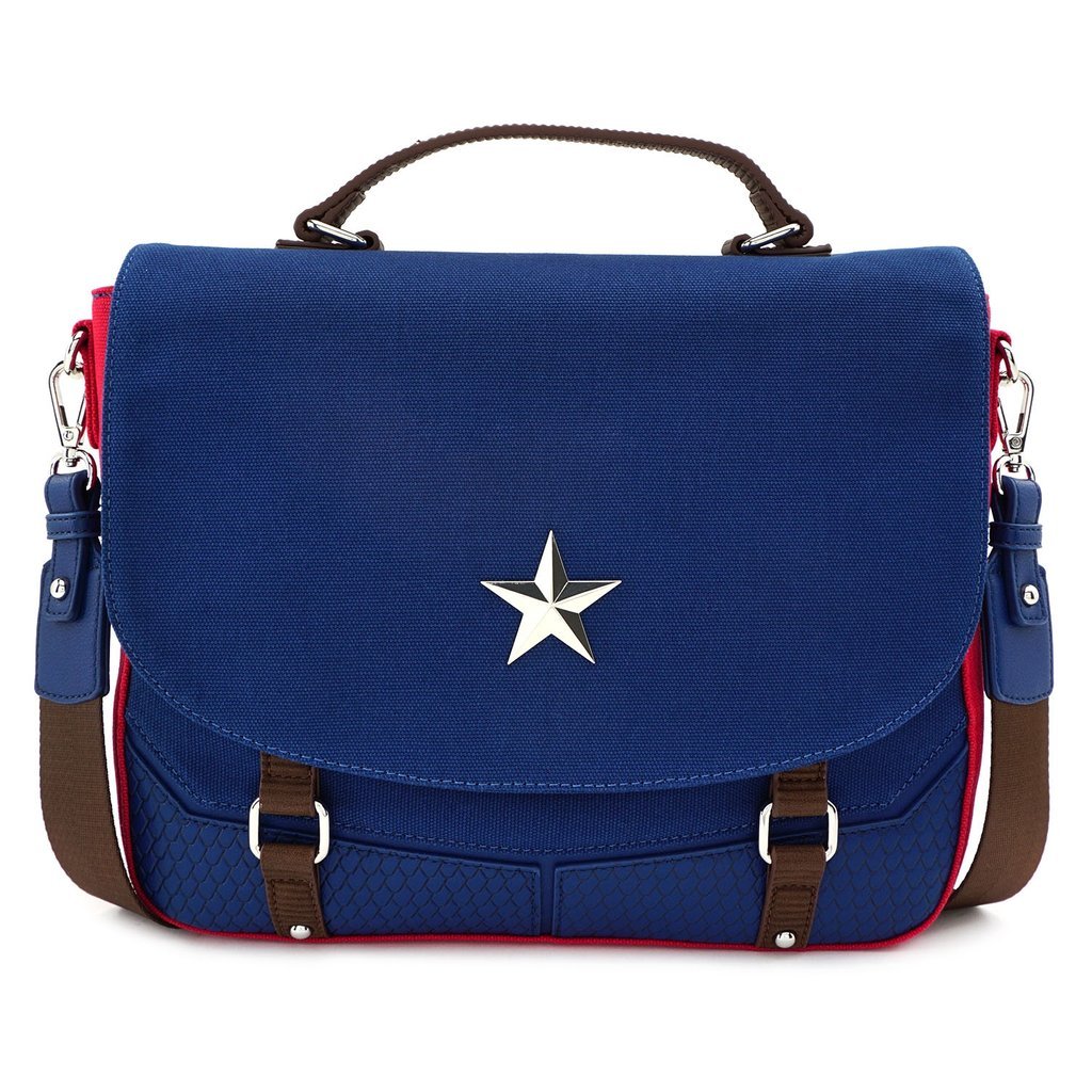 Loungefly x Marvel Captain America Endgame Hero Canvas Messenger Bag - Image 4